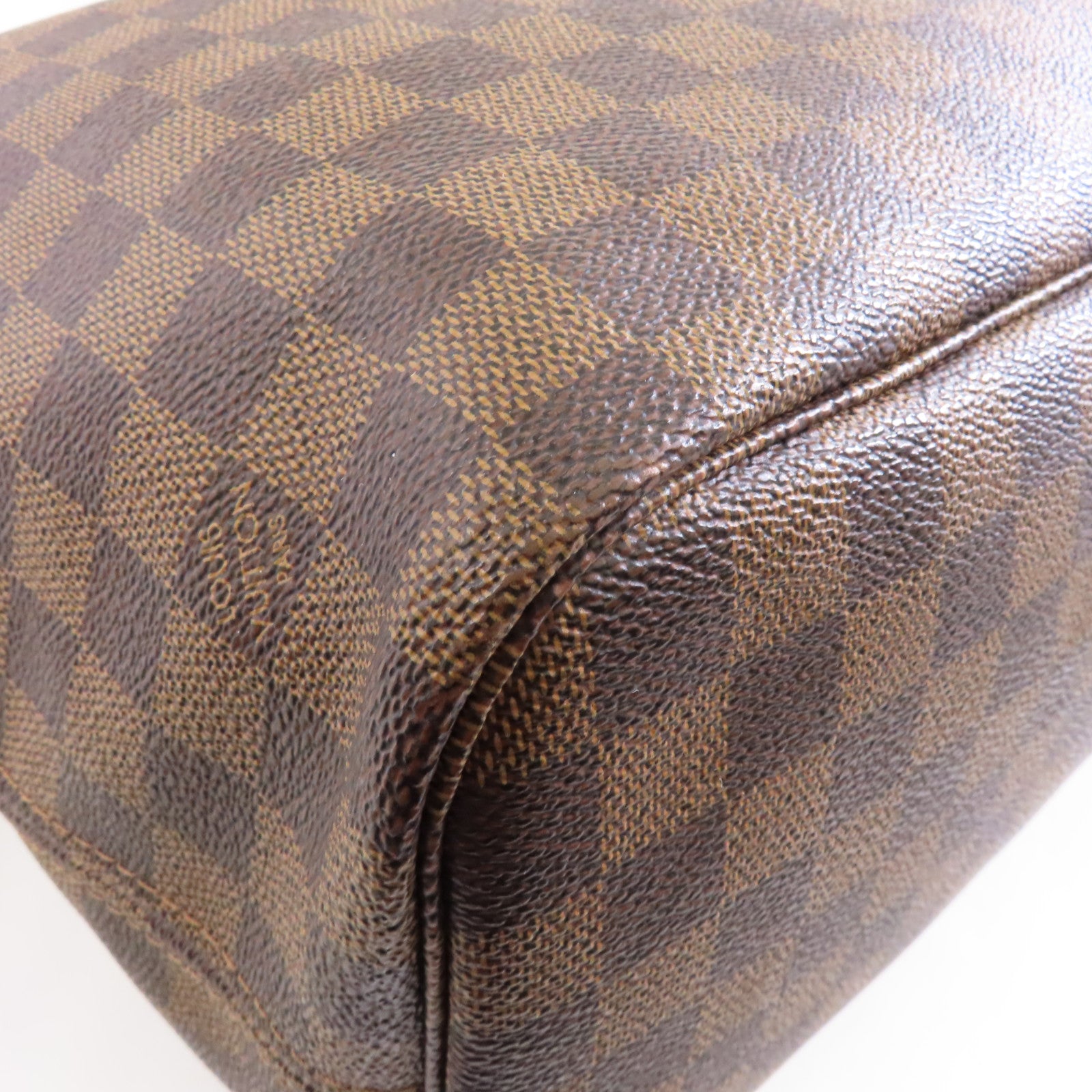 LOUIS VUITTON 【激減優惠】Daimer Neverfull MM金扣肩背袋啡色