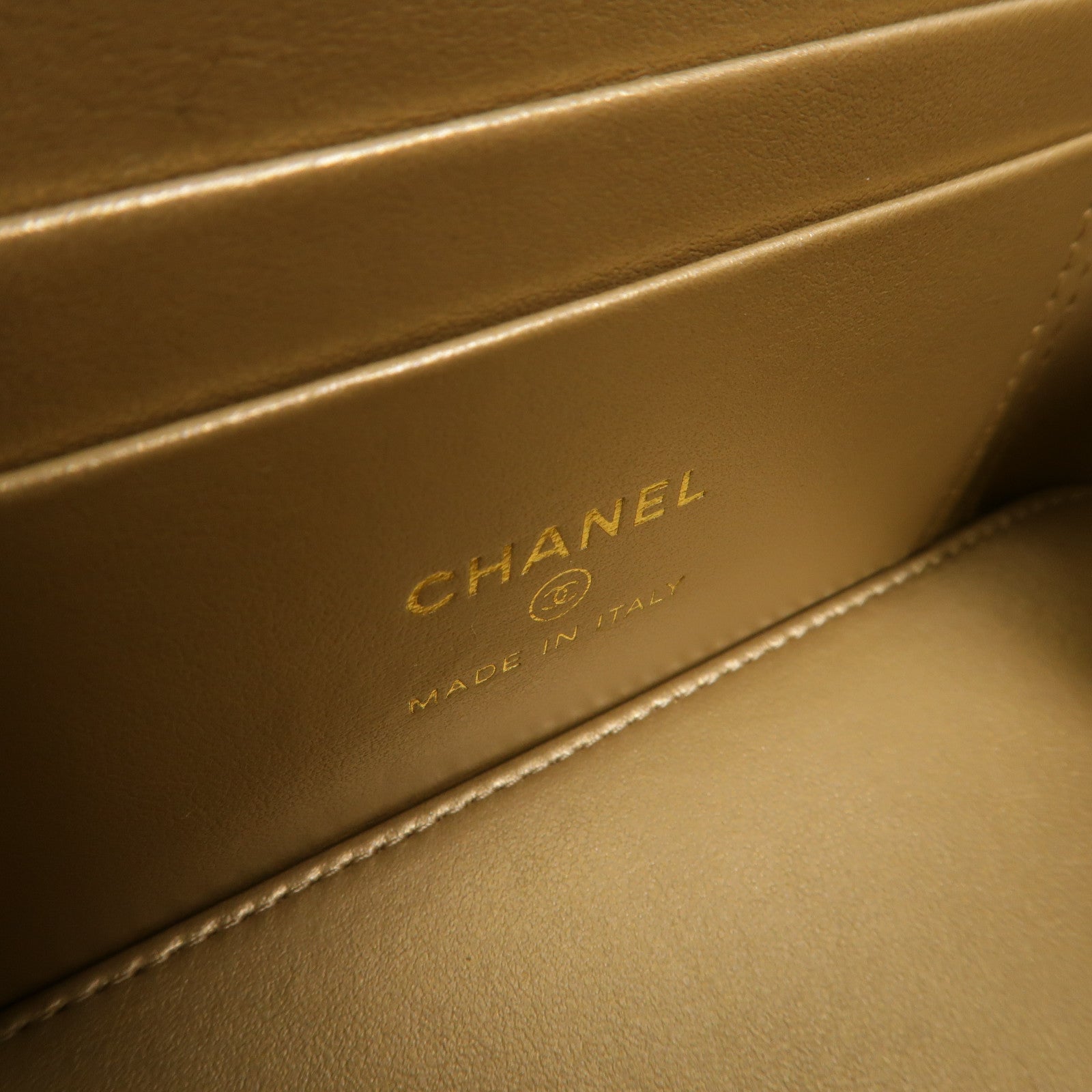 CHANEL 羊皮皮革Vanity Case鏈帶肩背袋