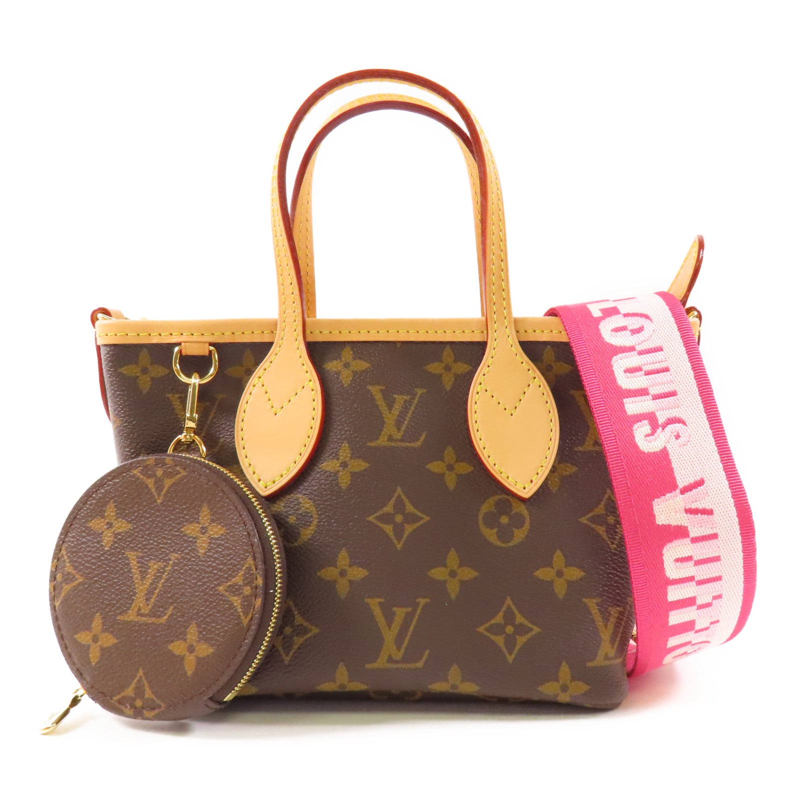 LOUIS VUITTON Monogram Neverfull BB金扣手挽肩背兩用袋