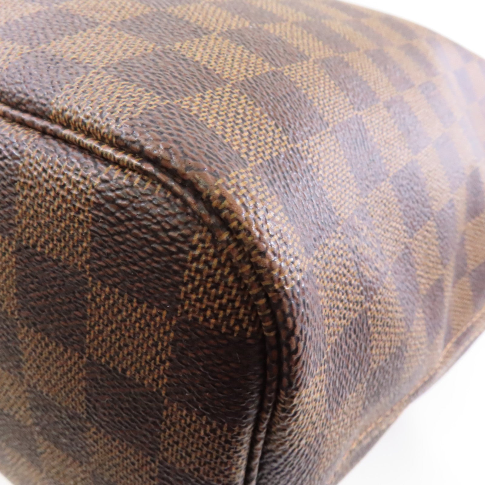 LOUIS VUITTON 【激減優惠】Daimer Neverfull MM金扣肩背袋啡色