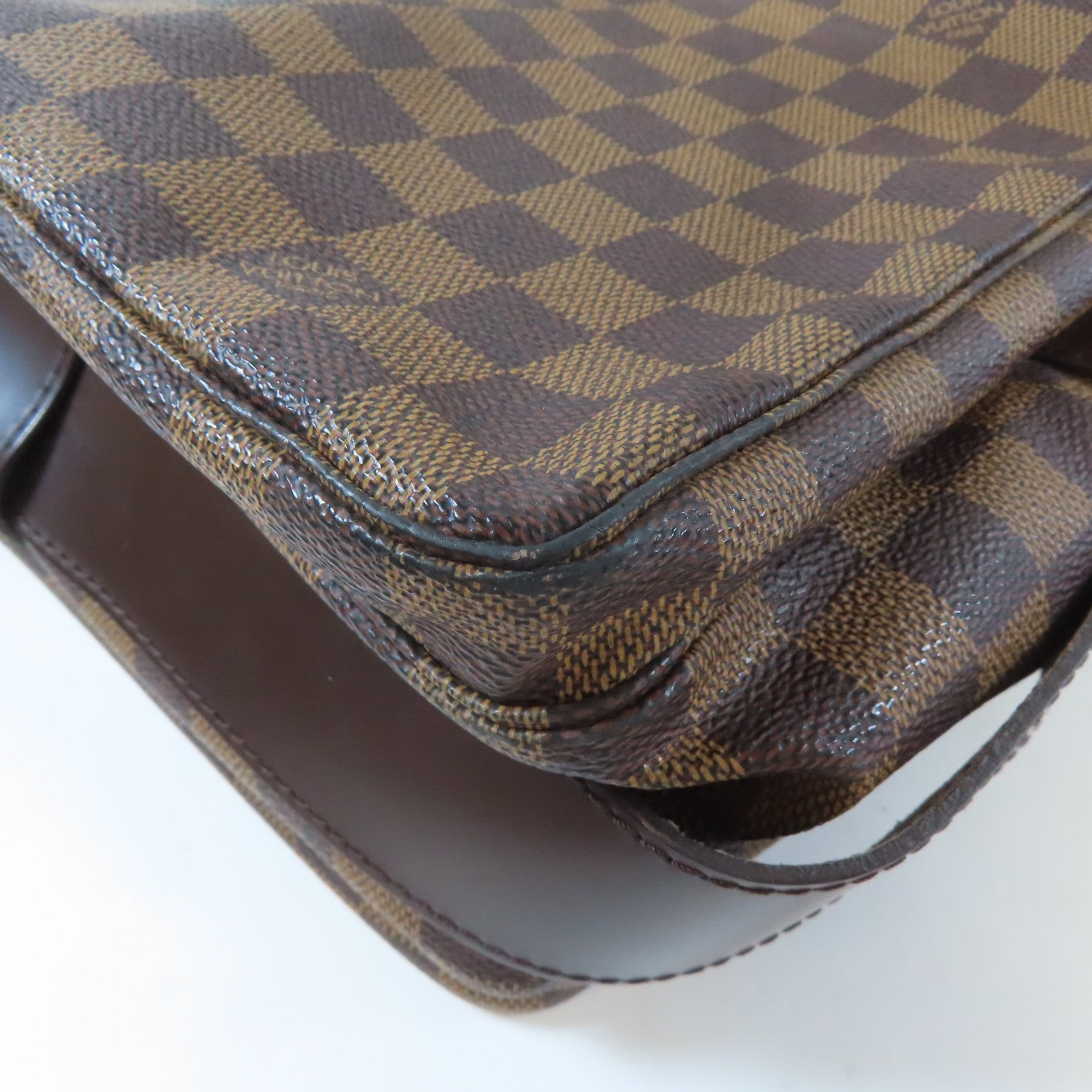 LOUIS VUITTON Damier Naviglio金扣肩背袋啡色