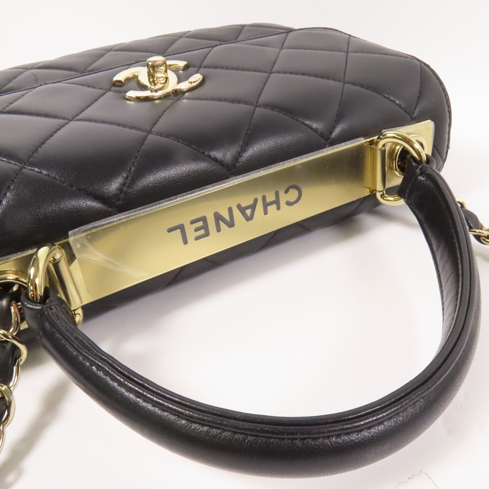 CHANEL 羊皮皮革Trendy CC Small金扣手挽肩背兩用袋