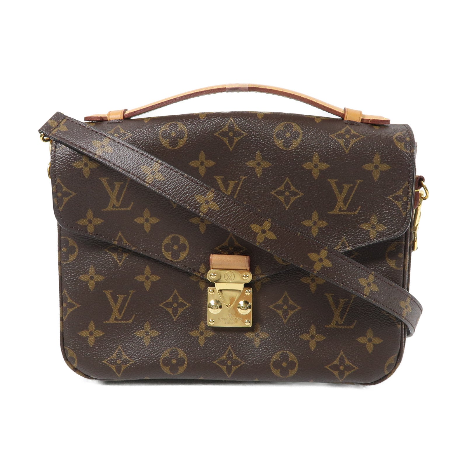 LOUIS VUITTON Monogram Pochette Metis MM金扣手挽肩背兩用袋啡色