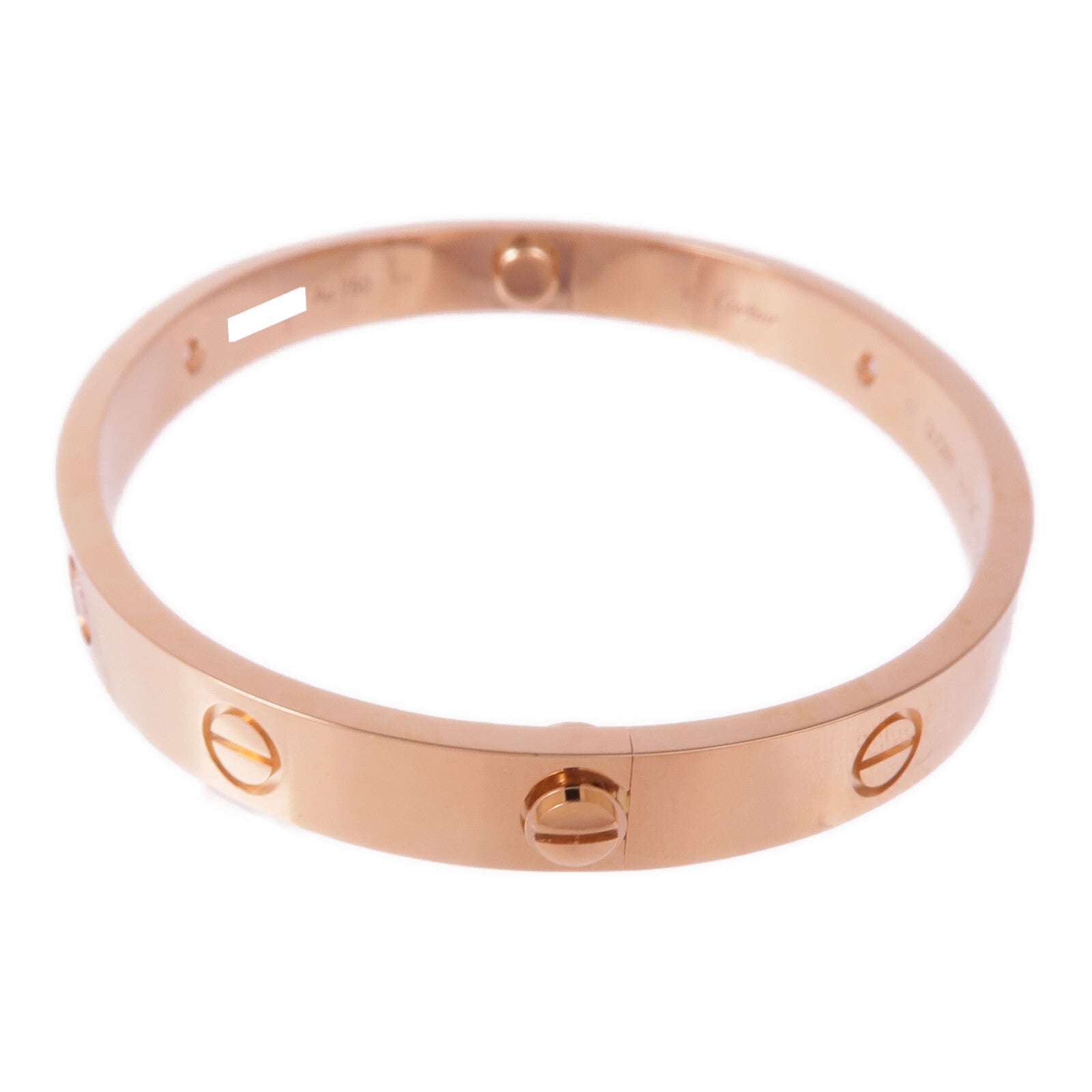 CARTIER 18K玫瑰金Love Bracelet 4 Diamonds鑽石手鐲Cartier#17