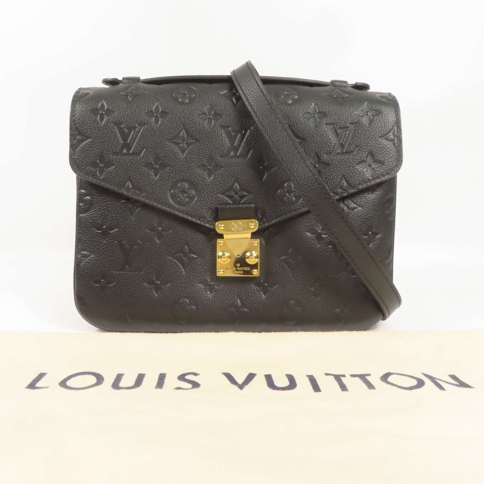 LOUIS VUITTON Monogram Empreinte Pochette Metis金扣手挽肩背兩用袋