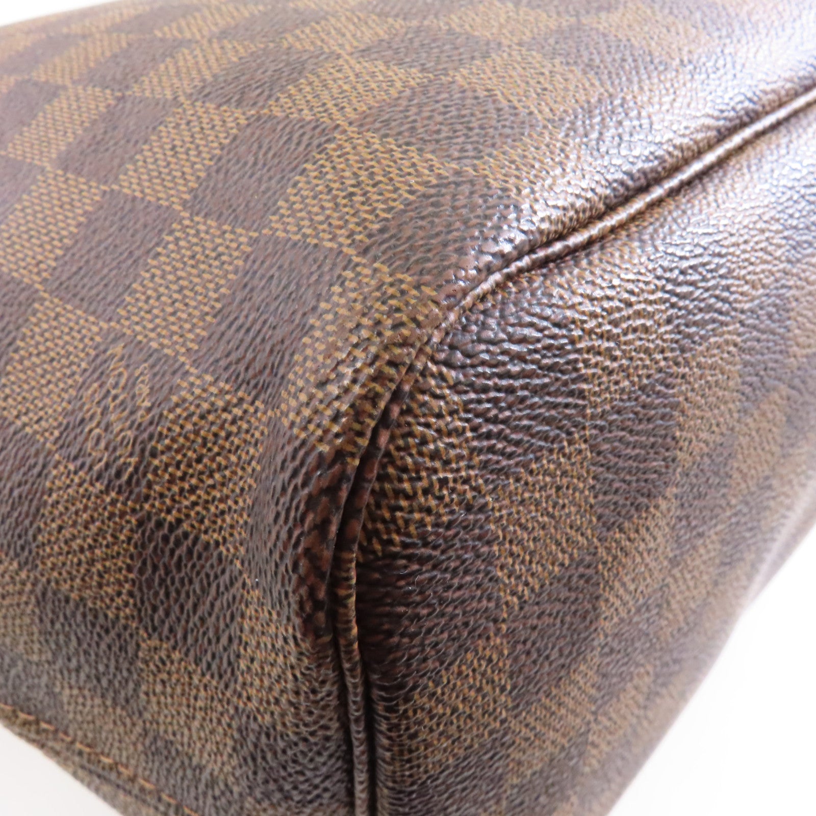 LOUIS VUITTON 【激減優惠】Daimer Neverfull MM金扣肩背袋啡色