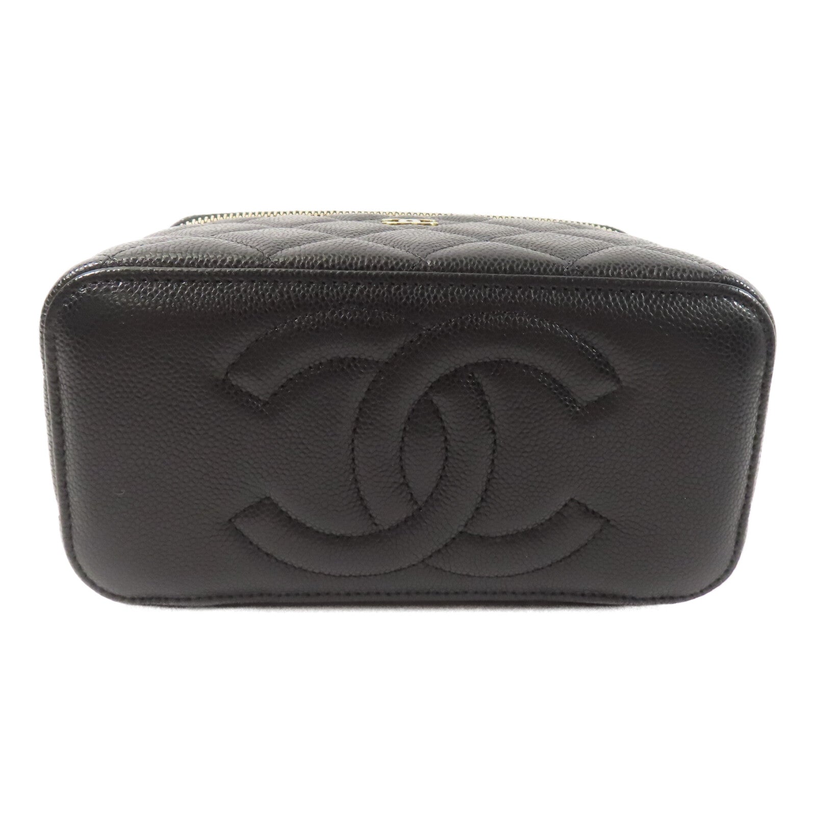 CHANEL 牛皮皮革Vanity Case鏈帶肩背袋