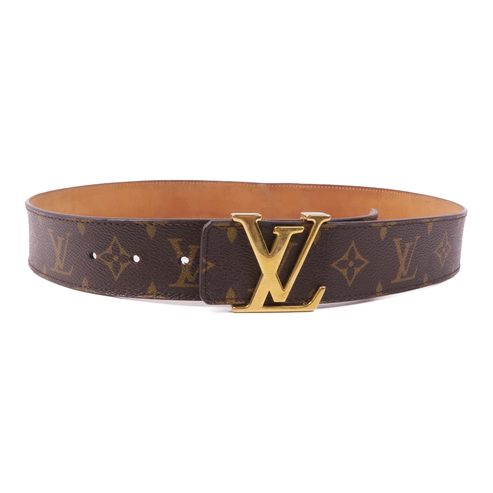 LOUIS VUITTON Monogram Belt金扣皮帶