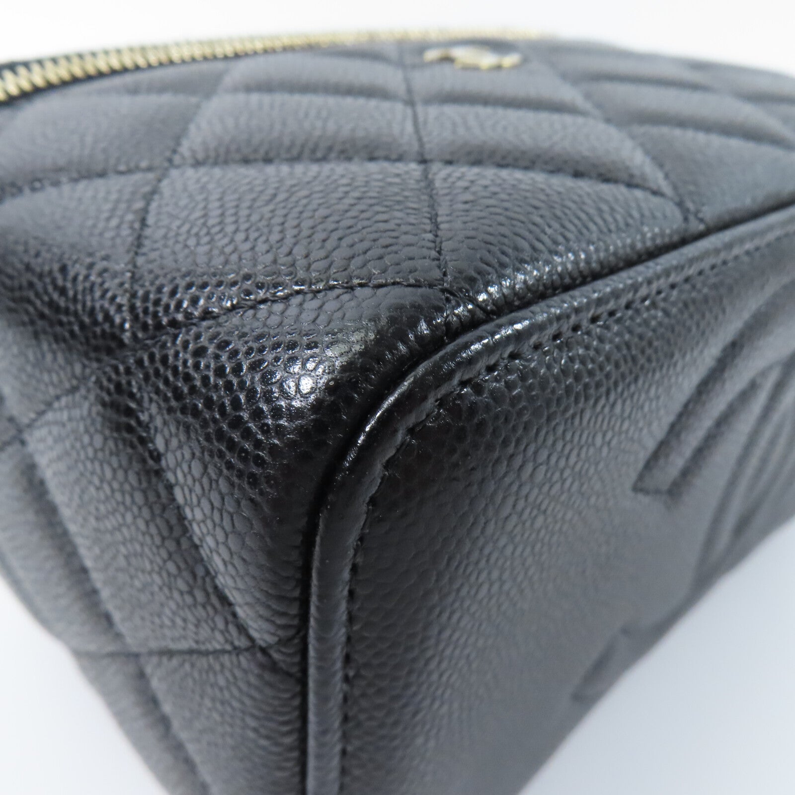CHANEL 牛皮皮革Vanity Case鏈帶肩背袋