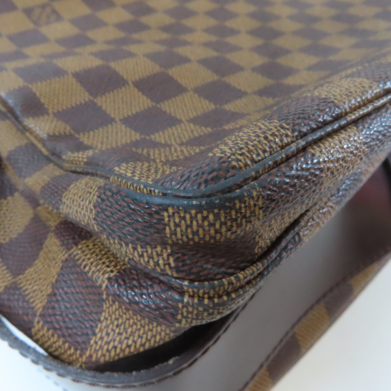 LOUIS VUITTON Damier Naviglio金扣肩背袋啡色