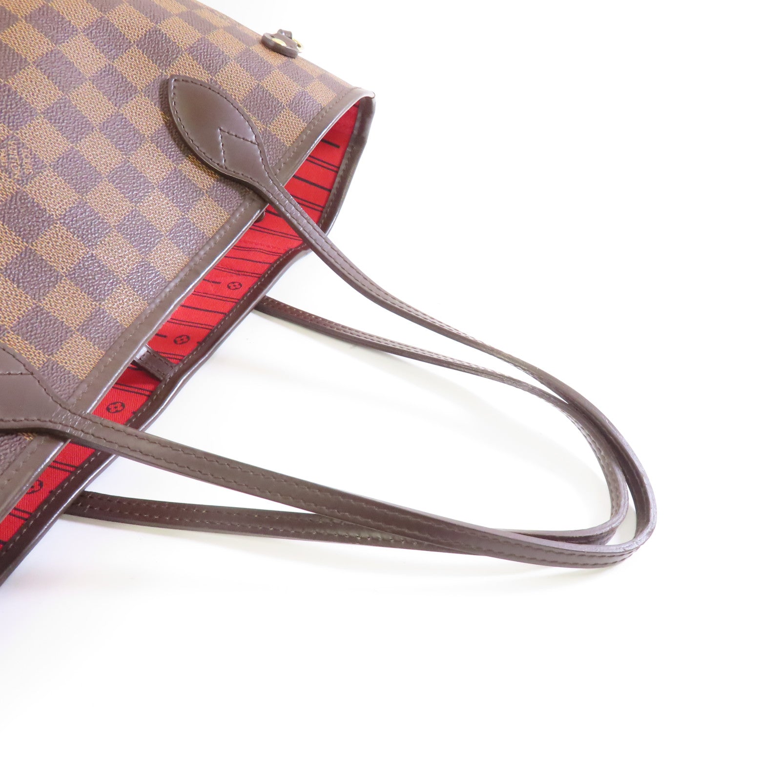 LOUIS VUITTON 【激減優惠】Daimer Neverfull MM金扣肩背袋啡色