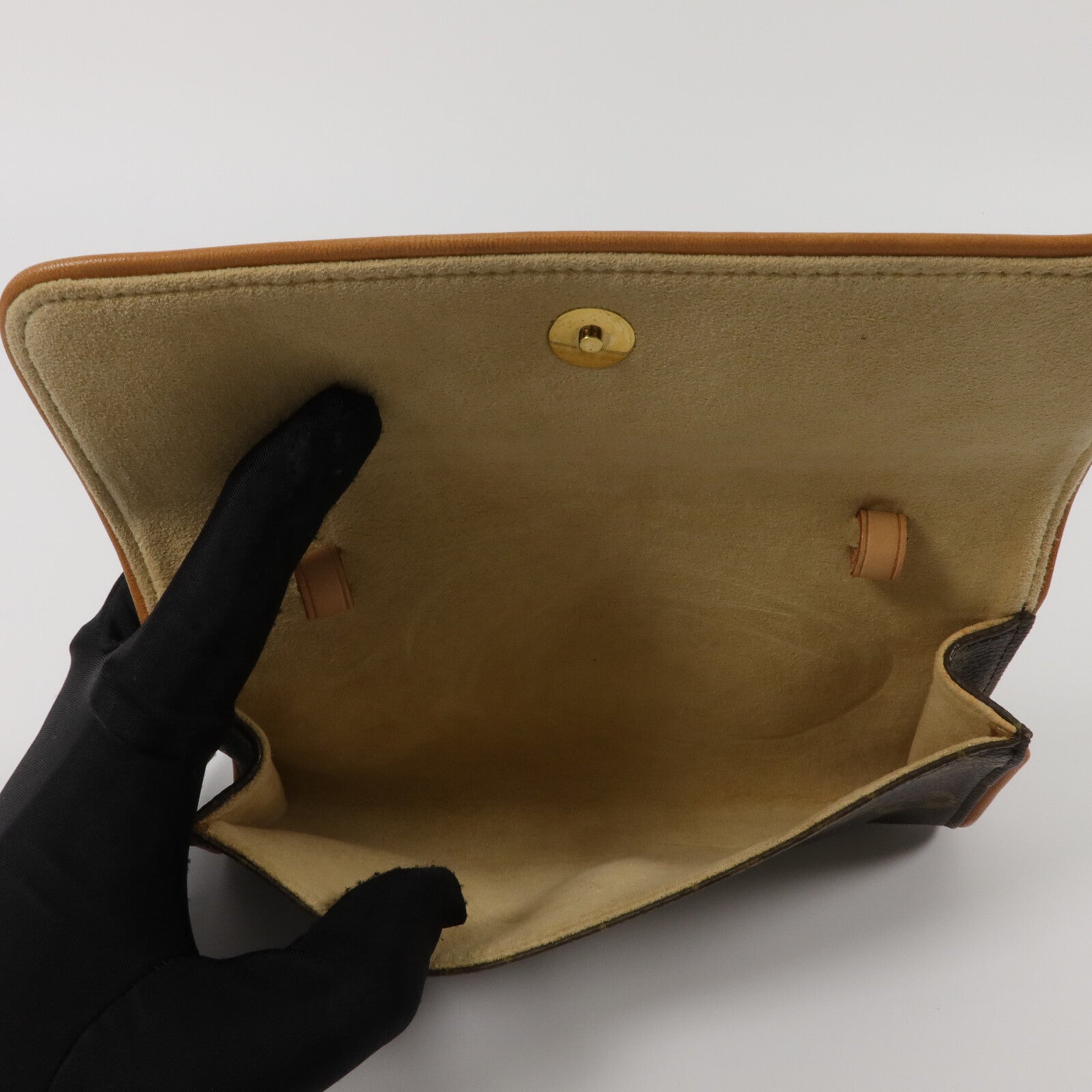 LOUIS VUITTON Monogram Pochette Twin PM金扣肩背袋