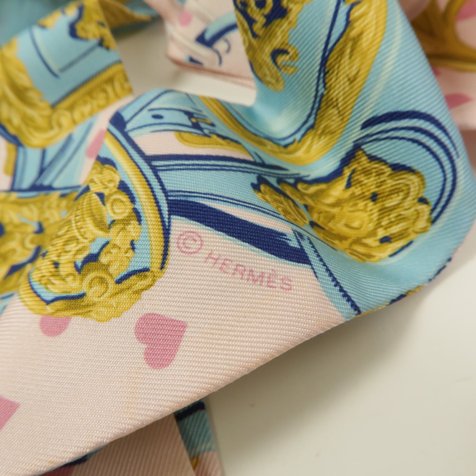 HERMES 絲質Twilly絲巾