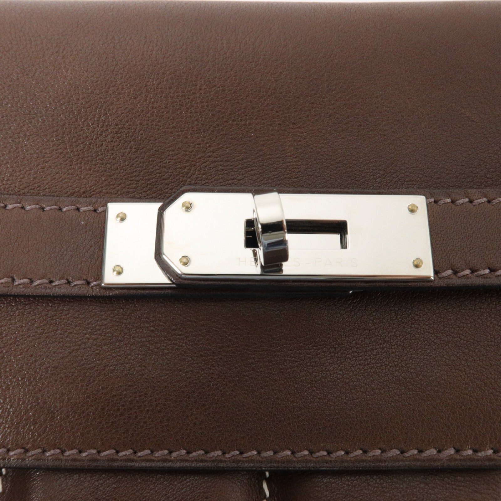 HERMES Swift皮革Berline 28肩背袋Cacao