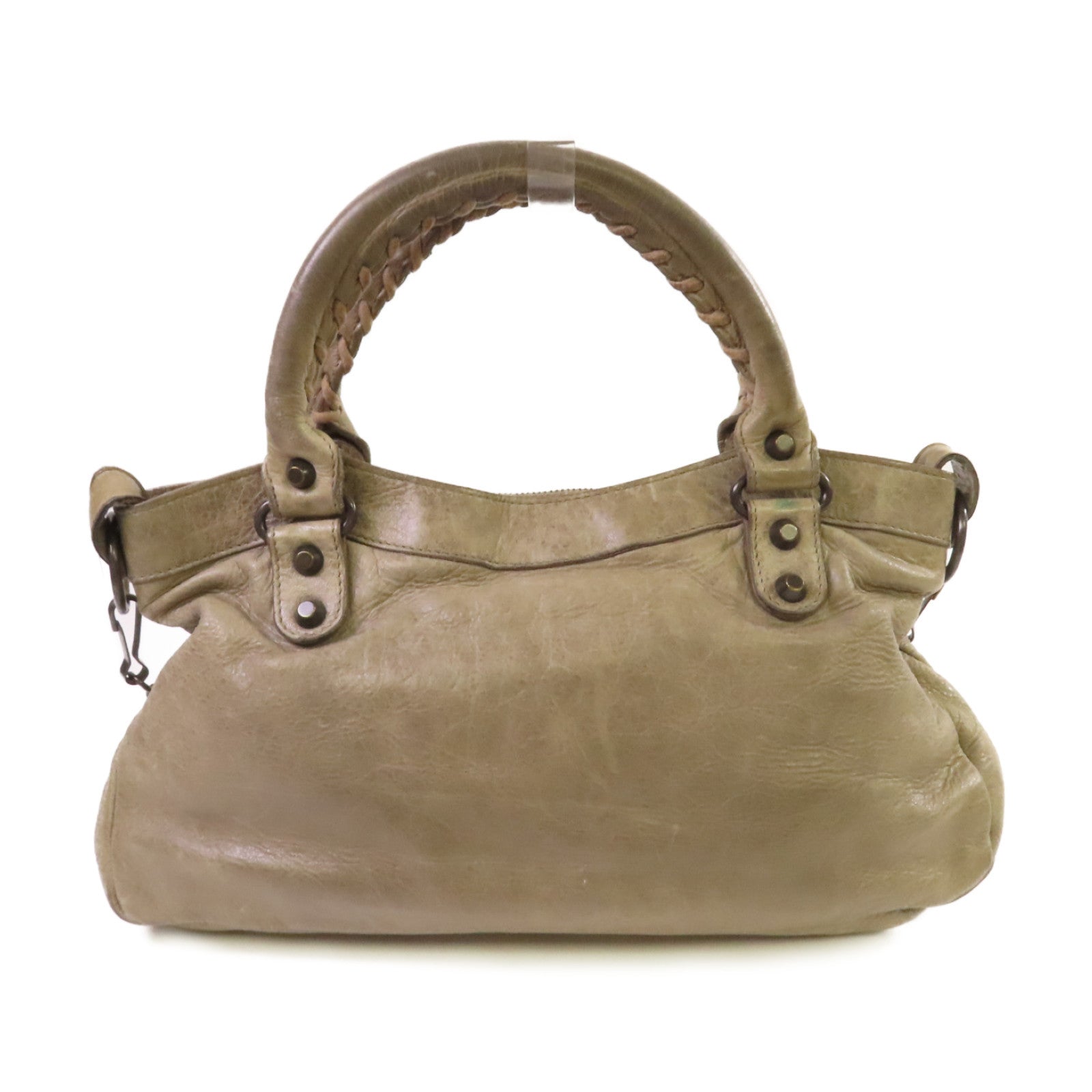 BALENCIAGA 牛皮皮革The First 2Way Shoulder Bag手挽肩背兩用袋灰色