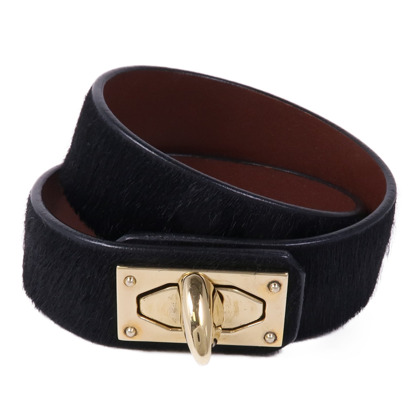 GIVENCHY 馬毛Bracelet金扣手帶