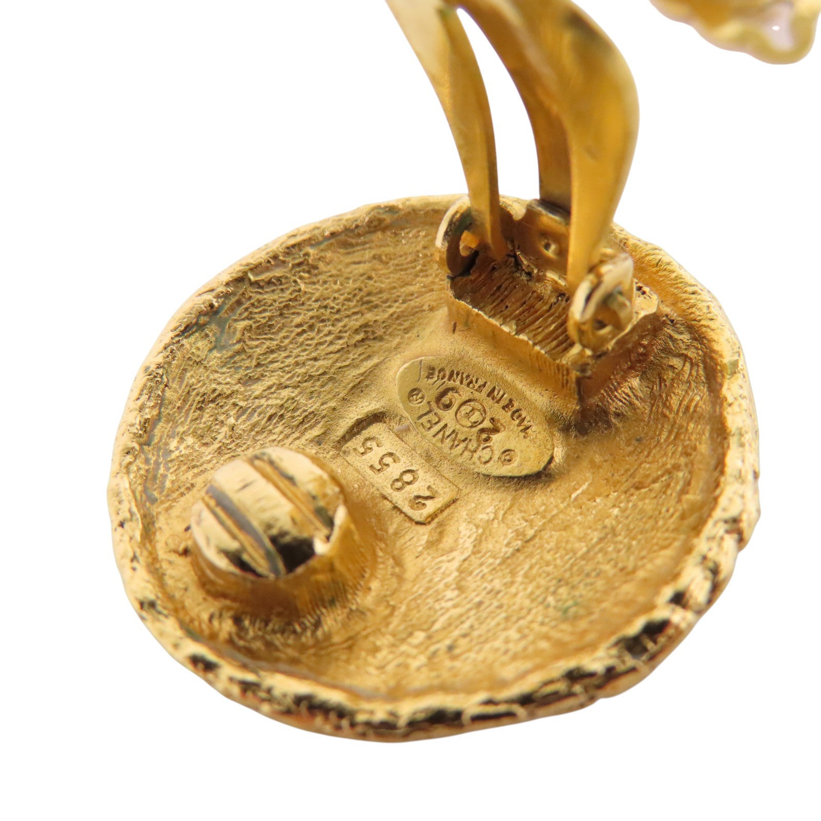 CHANEL 金屬Vintage Round Earring金扣耳環