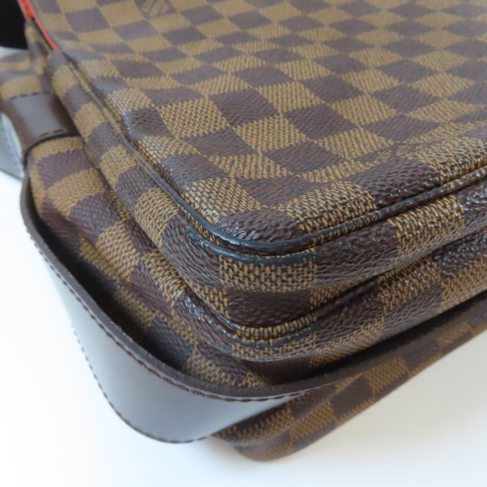LOUIS VUITTON Damier Naviglio金扣肩背袋啡色