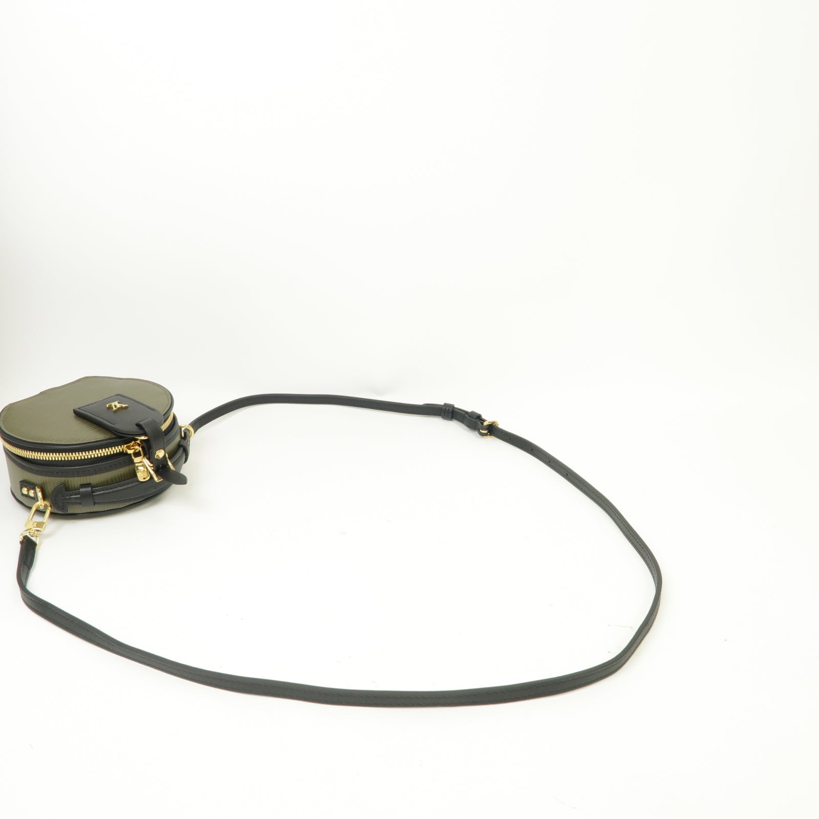 LOUIS VUITTON 【激減優惠】Epi Boite Chapeau金扣肩背袋深綠色/黑色