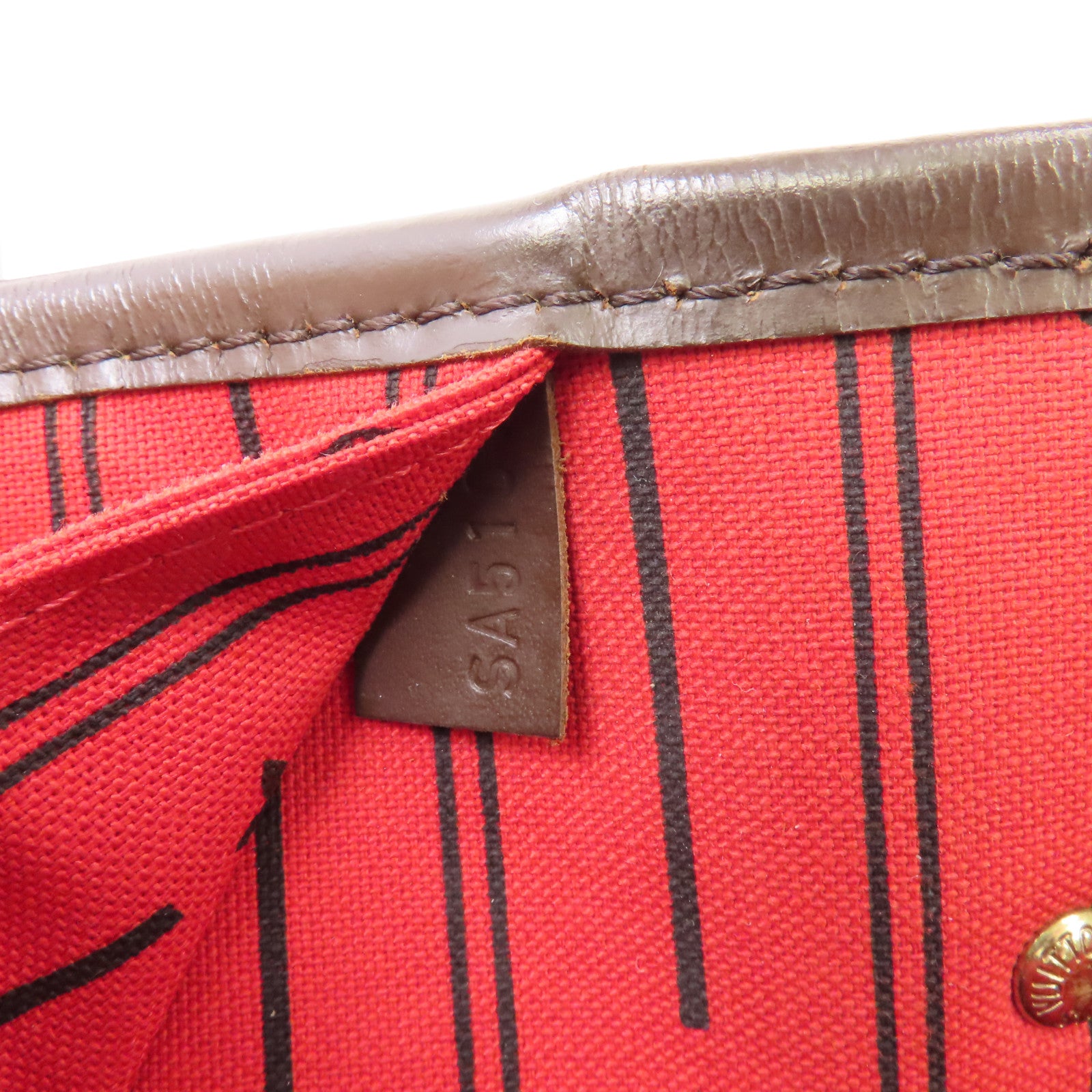 LOUIS VUITTON 【激減優惠】Daimer Neverfull MM金扣肩背袋啡色