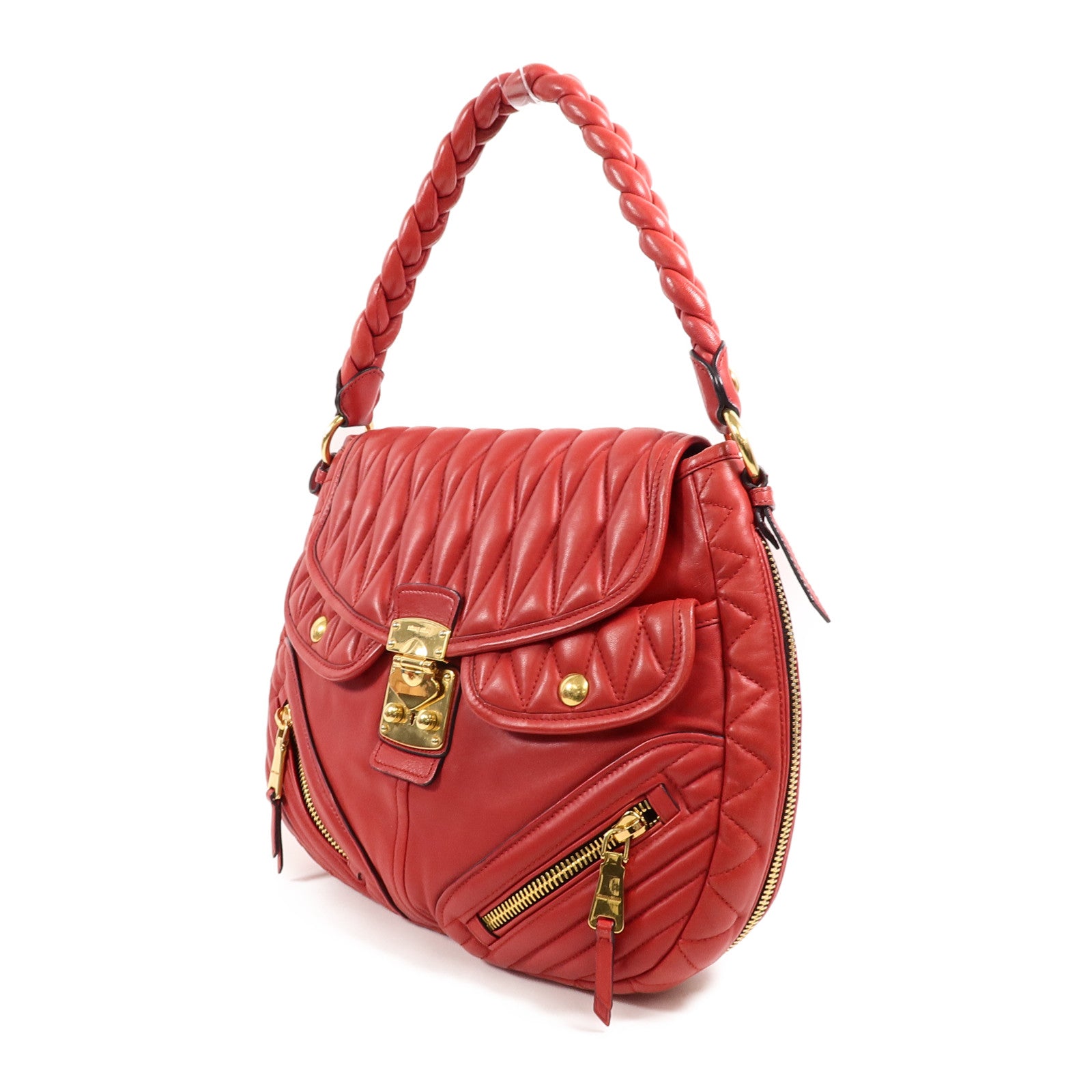 Miu Miu 羊皮皮革2 Way Shoulder手挽肩背兩用袋