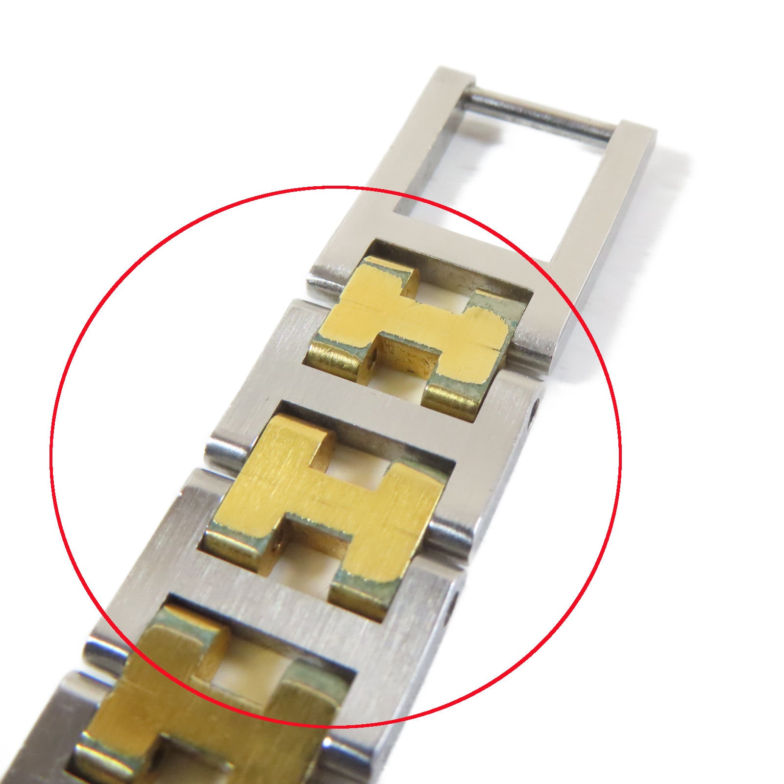 HERMES Clipper Watch不鏽鋼手錶石英機芯白色