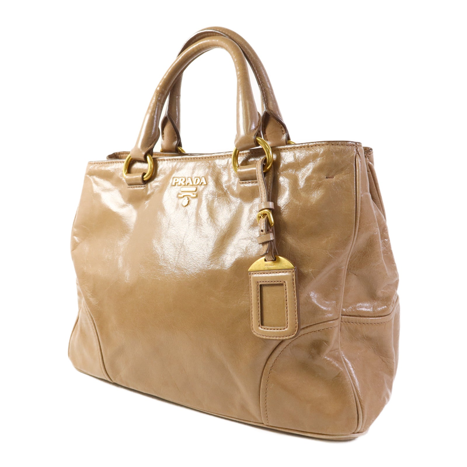 PRADA 牛皮皮革2 Way Shoulder金扣手挽肩背兩用袋