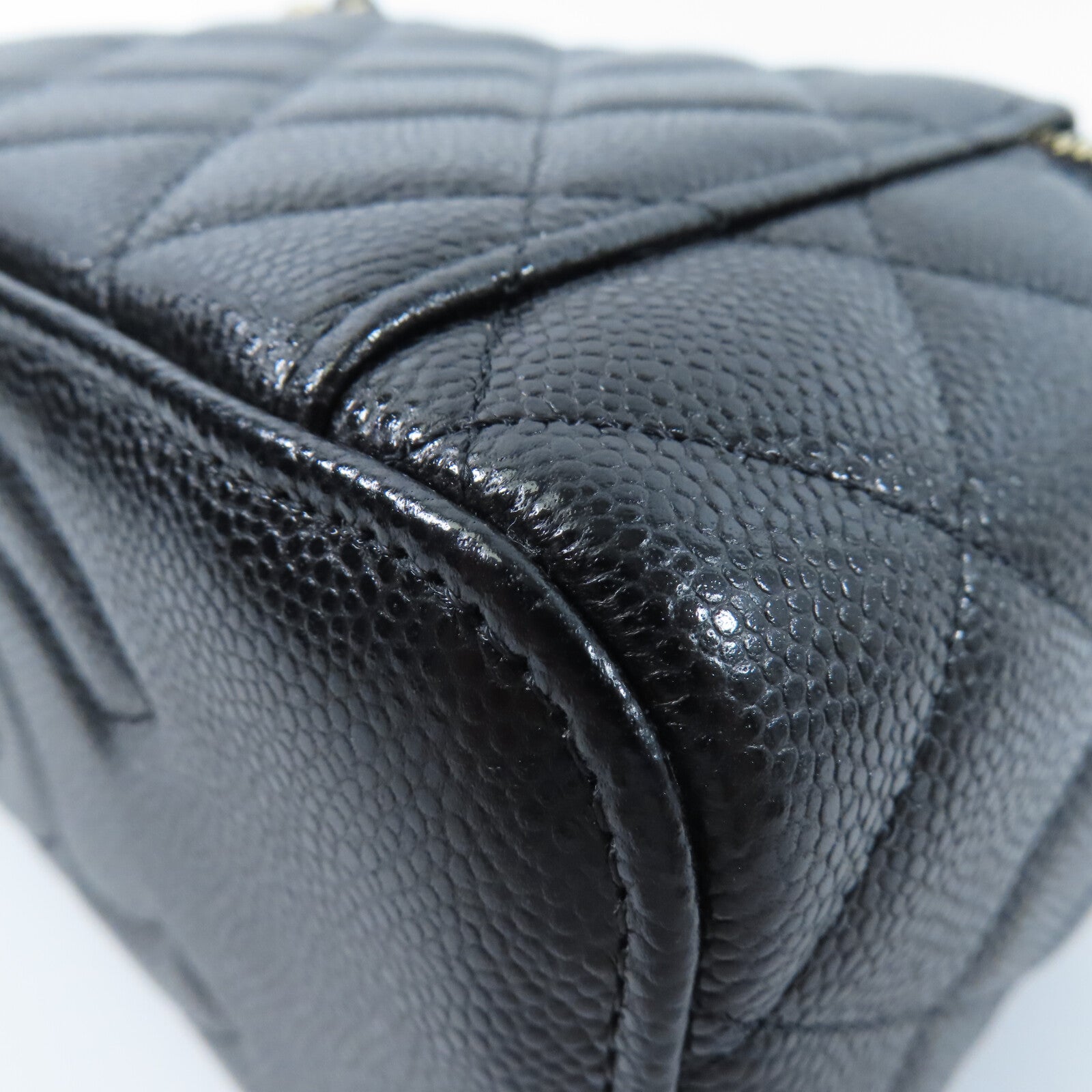 CHANEL 牛皮皮革Vanity Case鏈帶肩背袋
