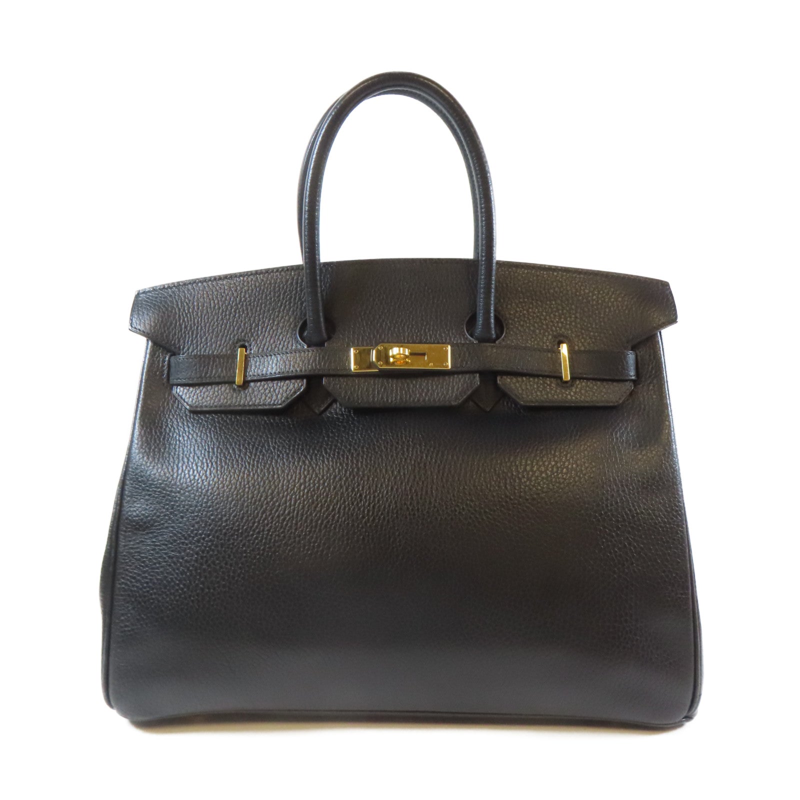 HERMES Togo皮革Birkin 35金扣手挽袋黑色