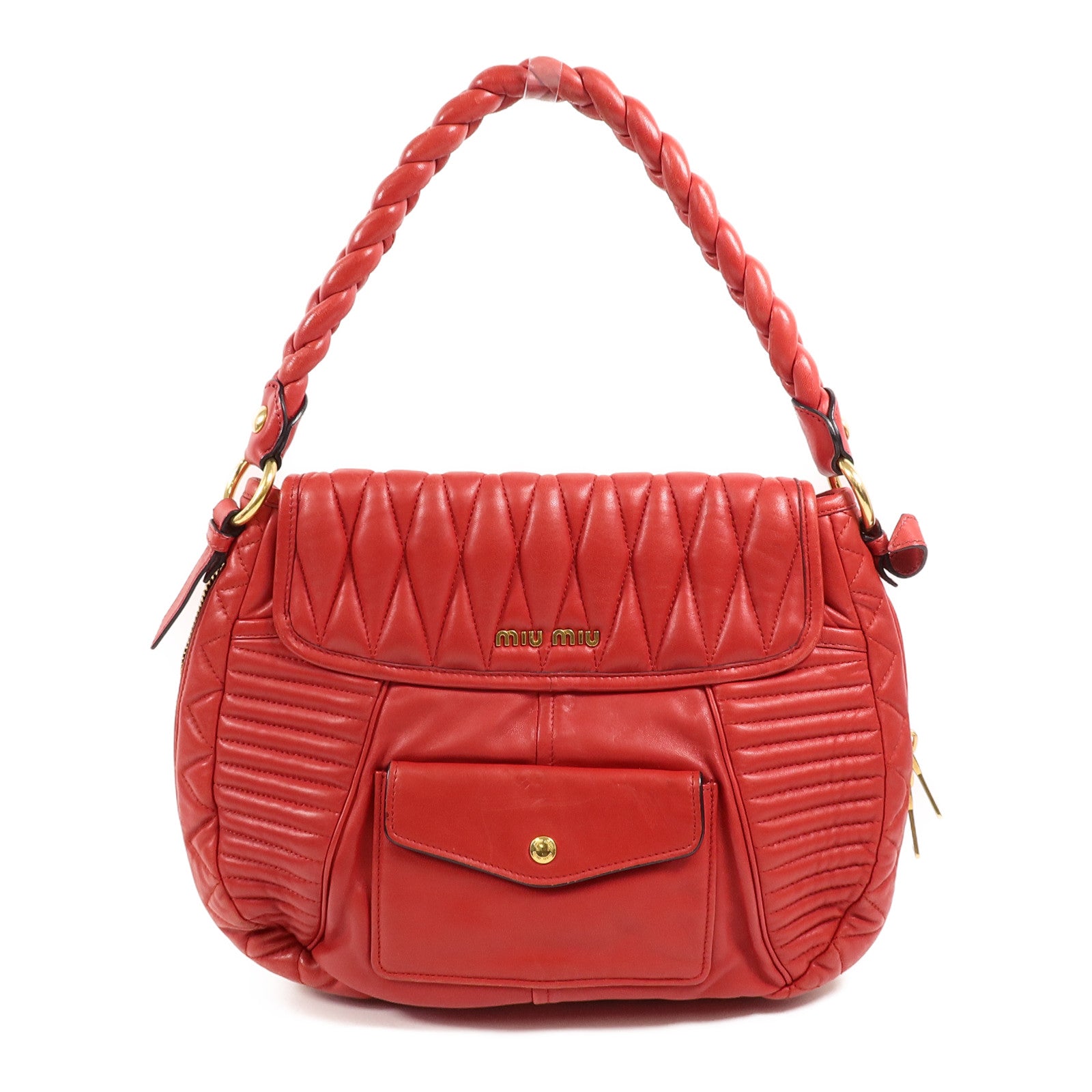 Miu Miu 羊皮皮革2 Way Shoulder手挽肩背兩用袋