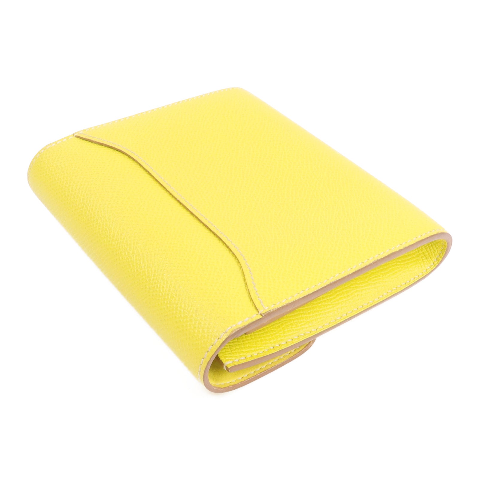 HERMES Epsom皮革Constance Slim Wallet錢包Lime