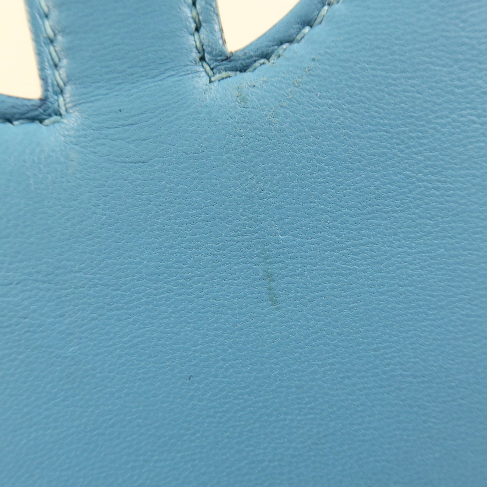 HERMES Evercolor皮革2002銀扣肩背袋Bleu Du Nord