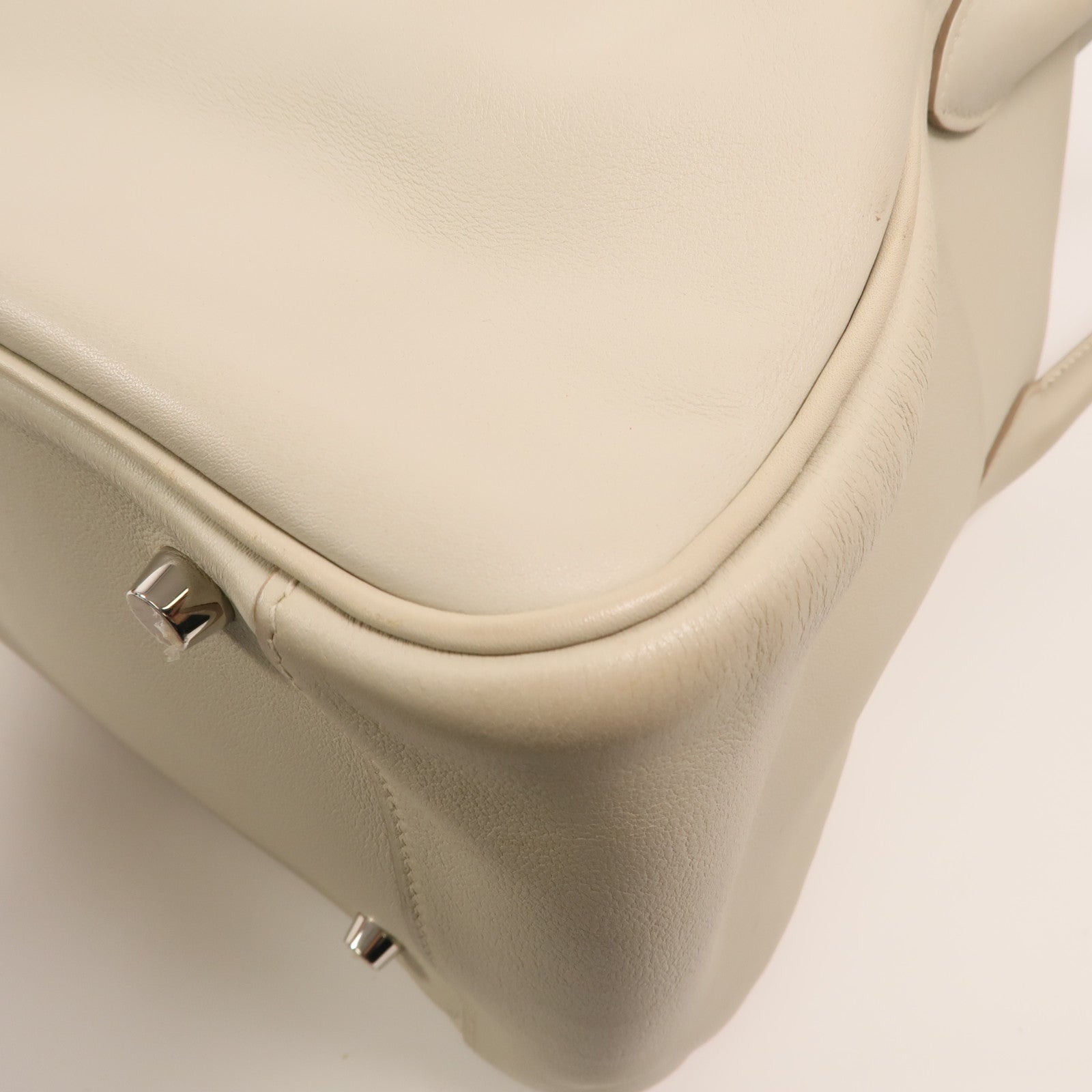 HERMES Swift皮革Lindy 34銀扣手挽肩背兩用袋Gris Perle
