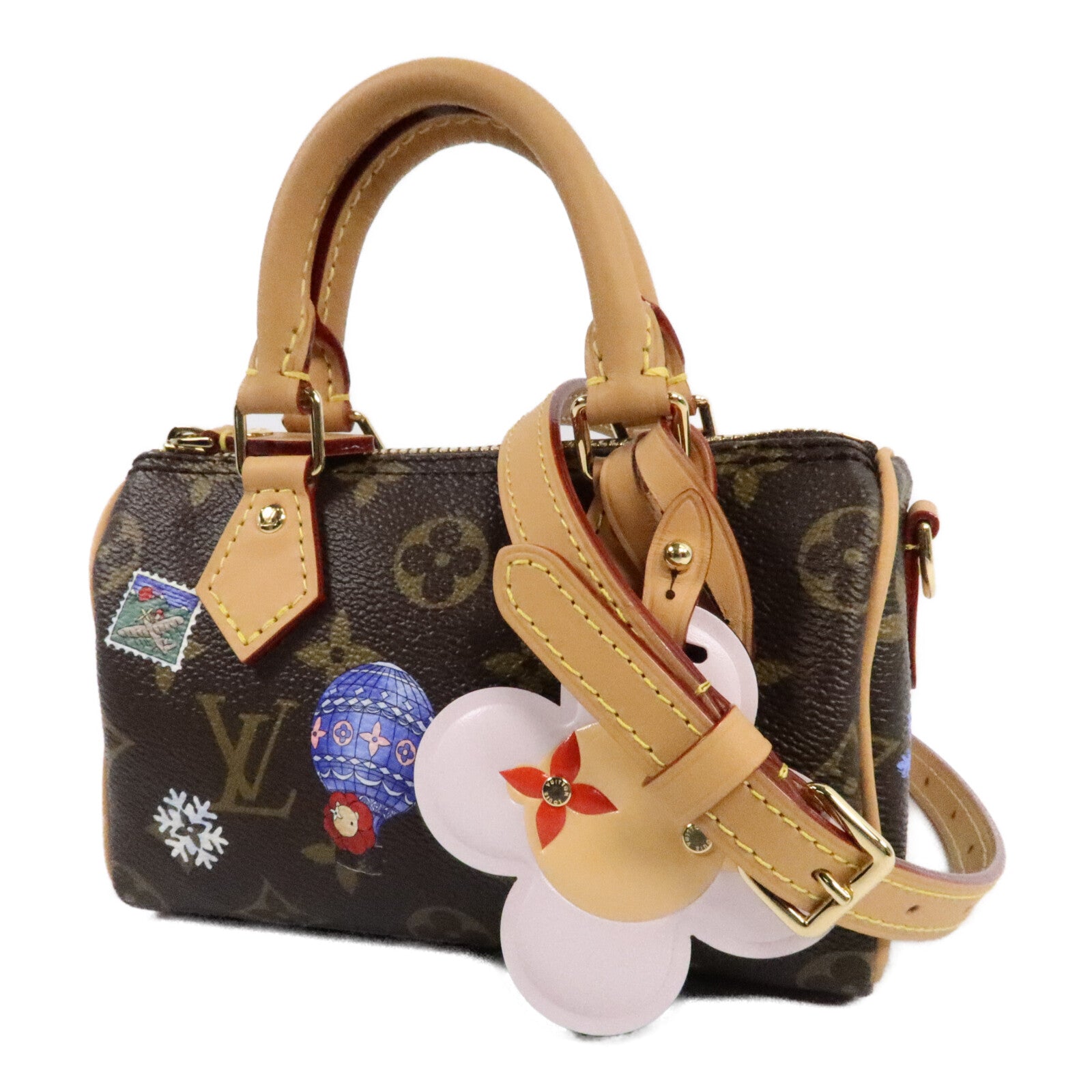 LOUIS VUITTON Monogram Nano Speedy手挽肩背兩用袋