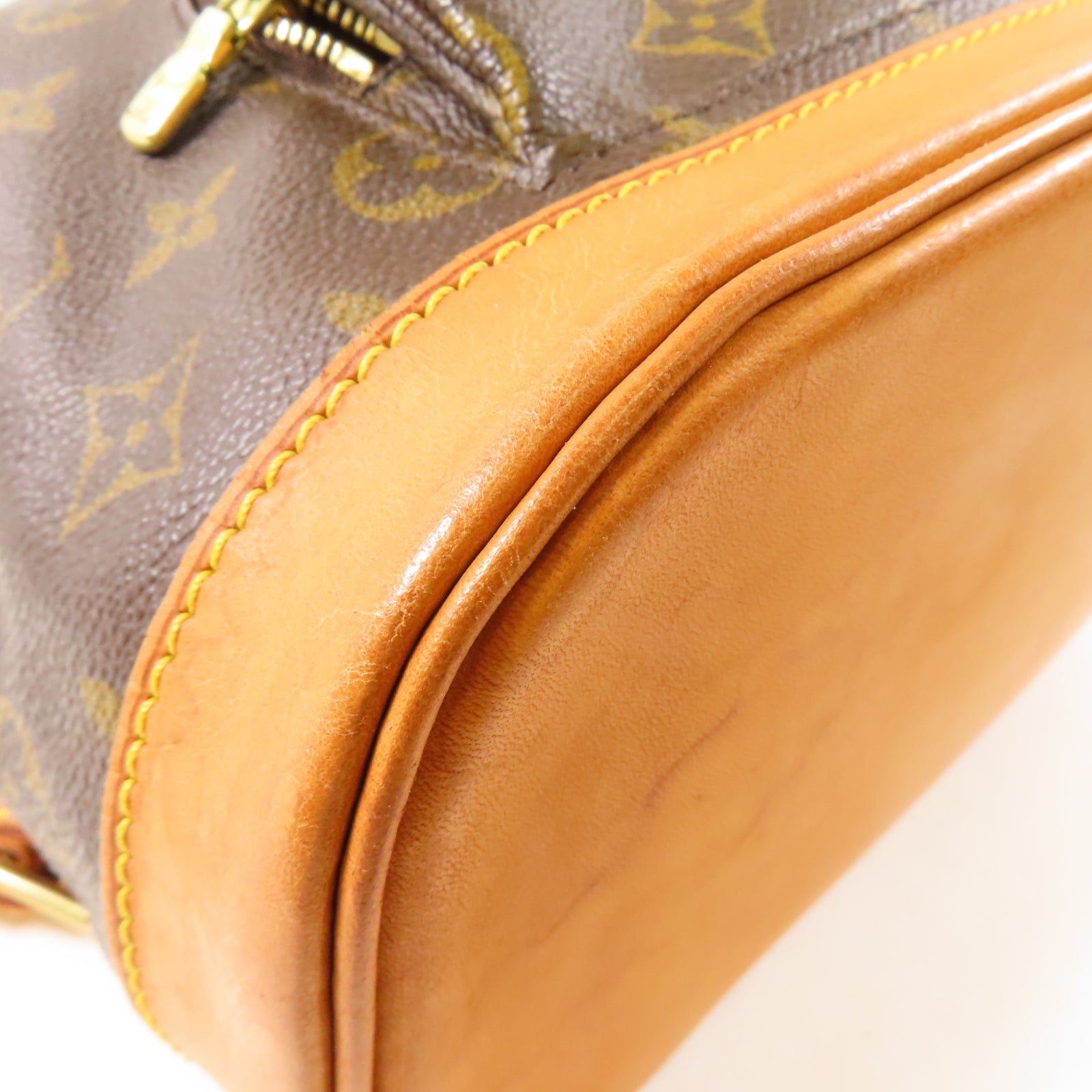 LOUIS VUITTON Monogram Montsouris MM金扣背包啡色