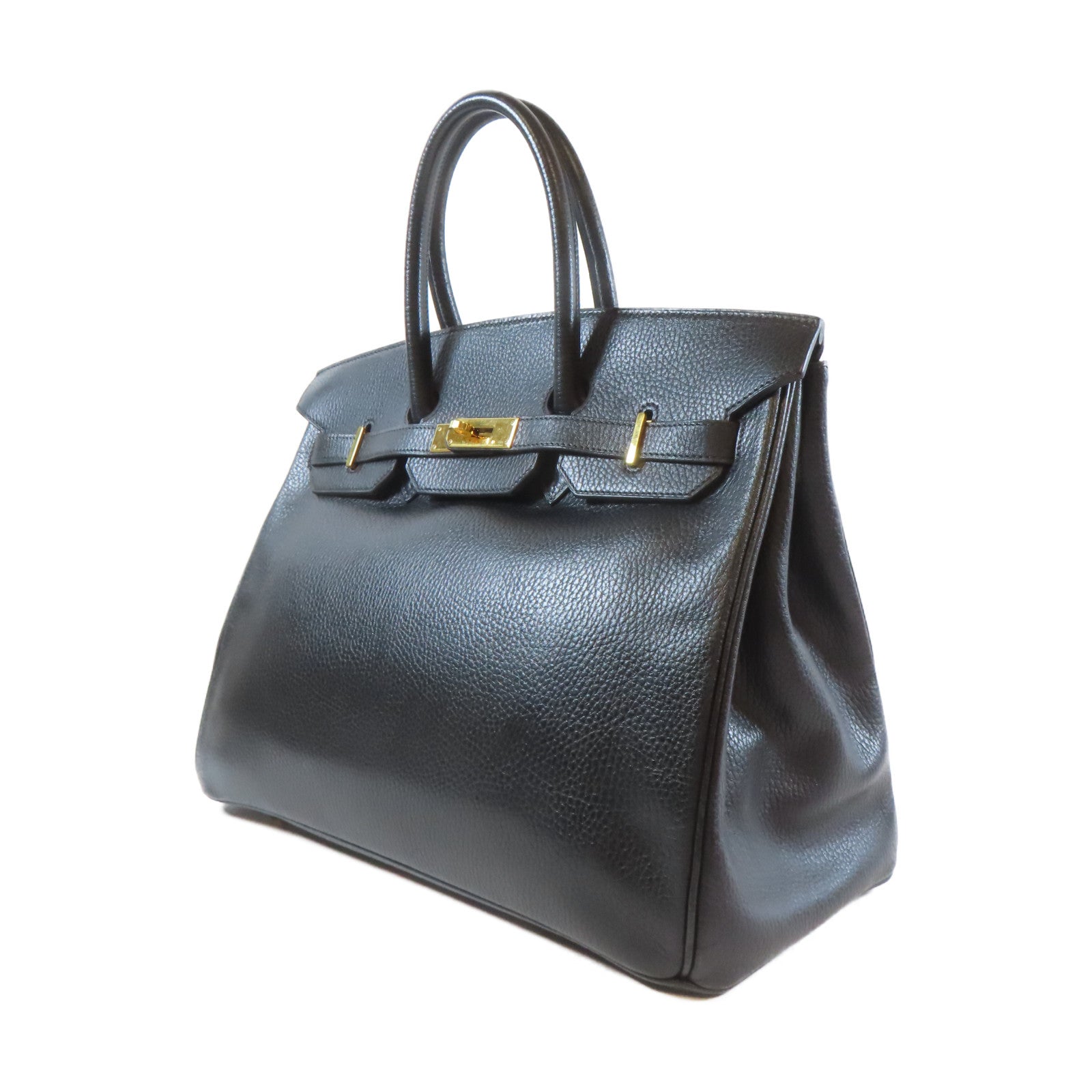 HERMES Togo皮革Birkin 35金扣手挽袋黑色
