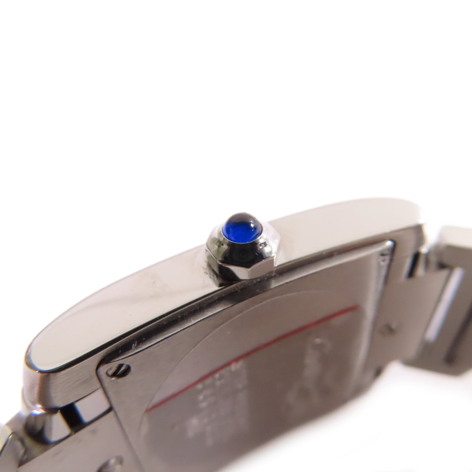CARTIER Tank Francaise MM Watch不鏽鋼石英機芯手錶白色/銀色