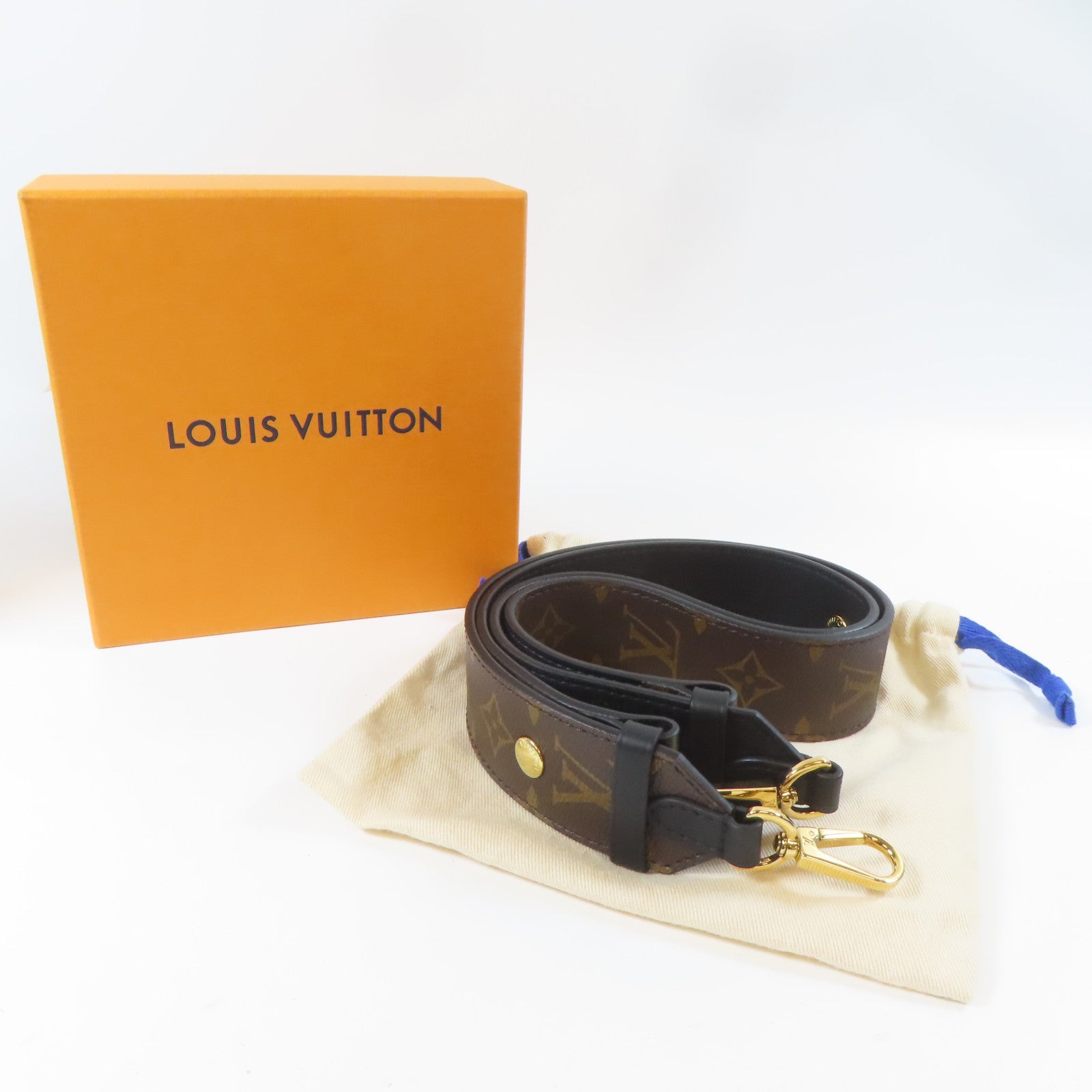 LOUIS VUITTON Monogram Bandouliere Strap金扣肩背帶啡色