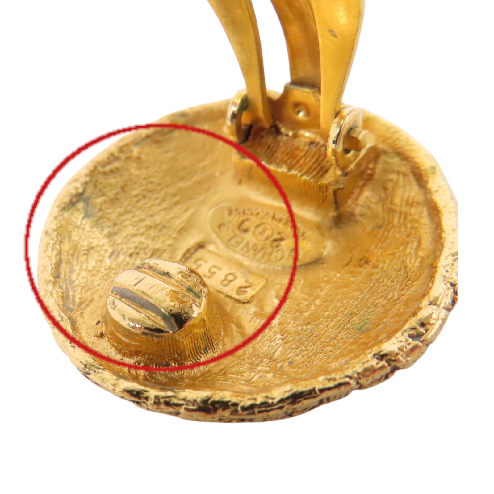 CHANEL 金屬Vintage Round Earring金扣耳環