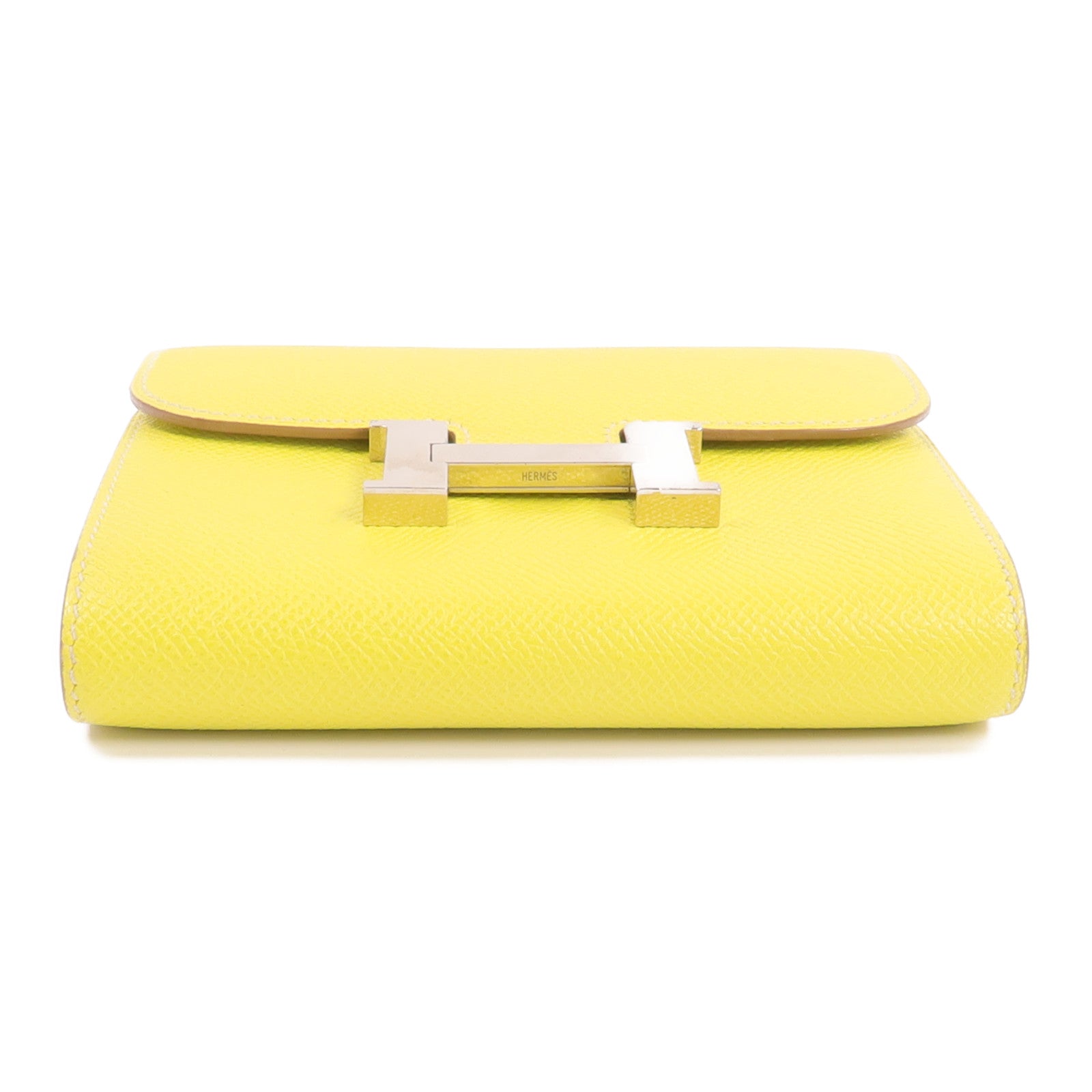 HERMES Epsom皮革Constance Slim Wallet錢包Lime