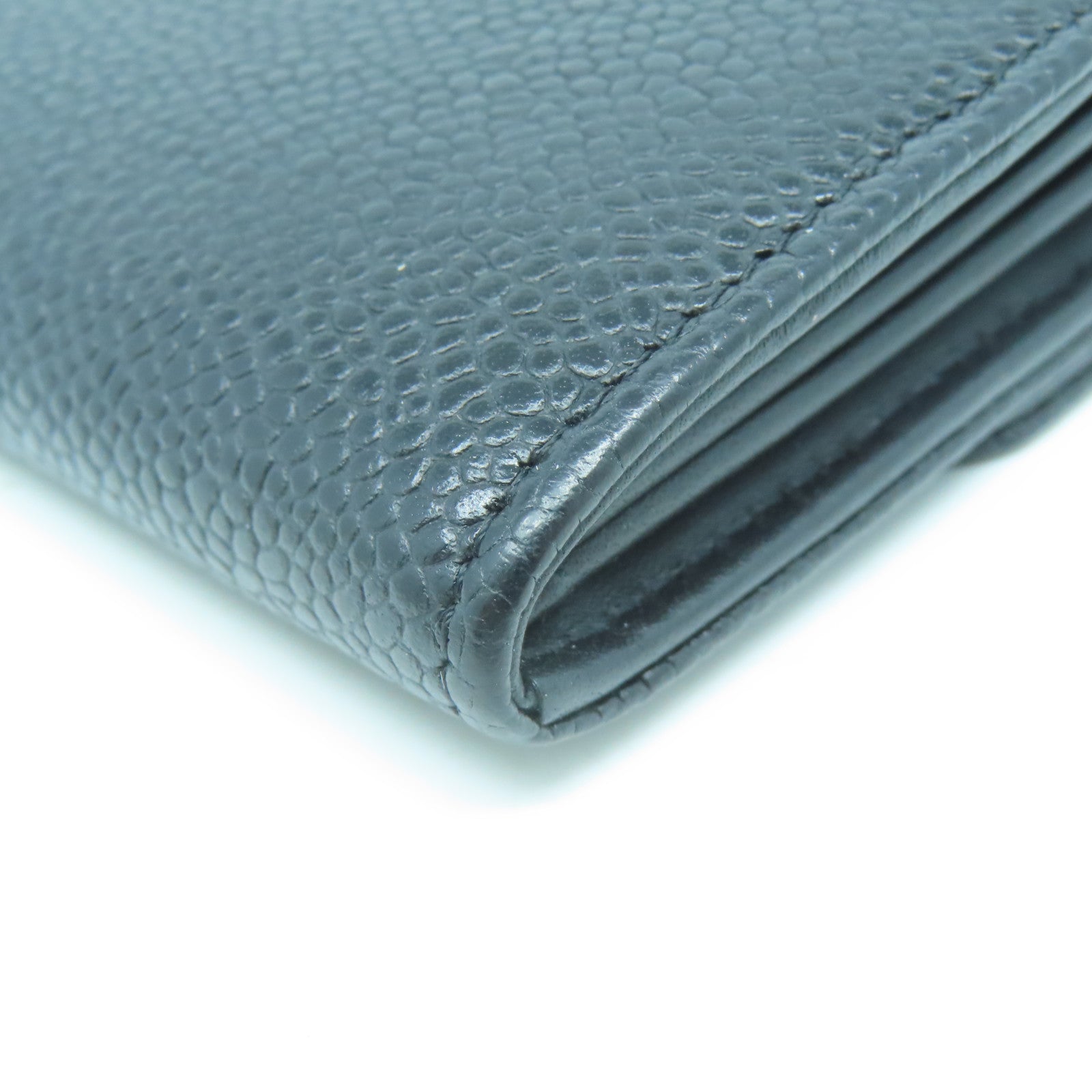 CHANEL Caviar皮革Long Wallet長錢包黑色