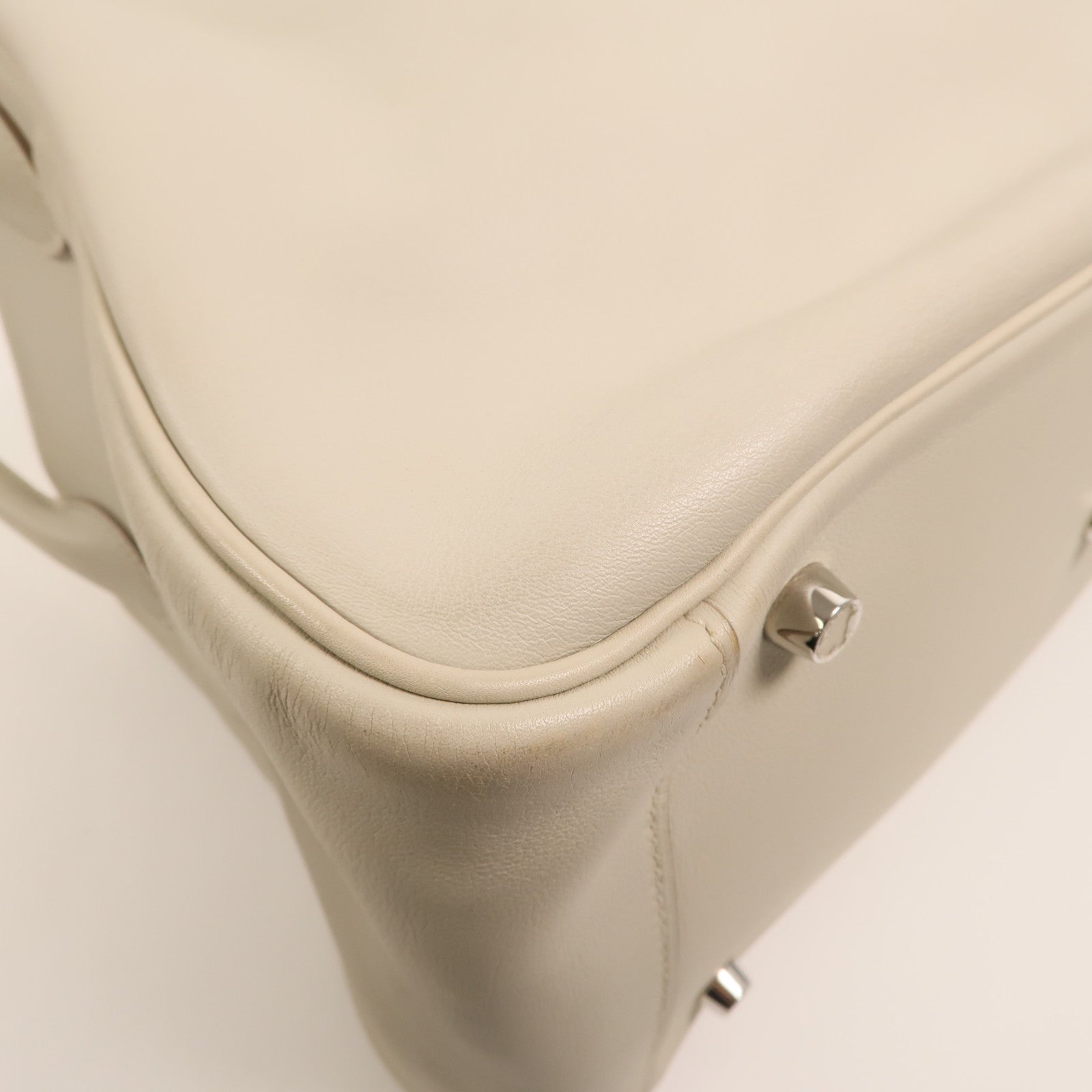 HERMES Swift皮革Lindy 34銀扣手挽肩背兩用袋Gris Perle