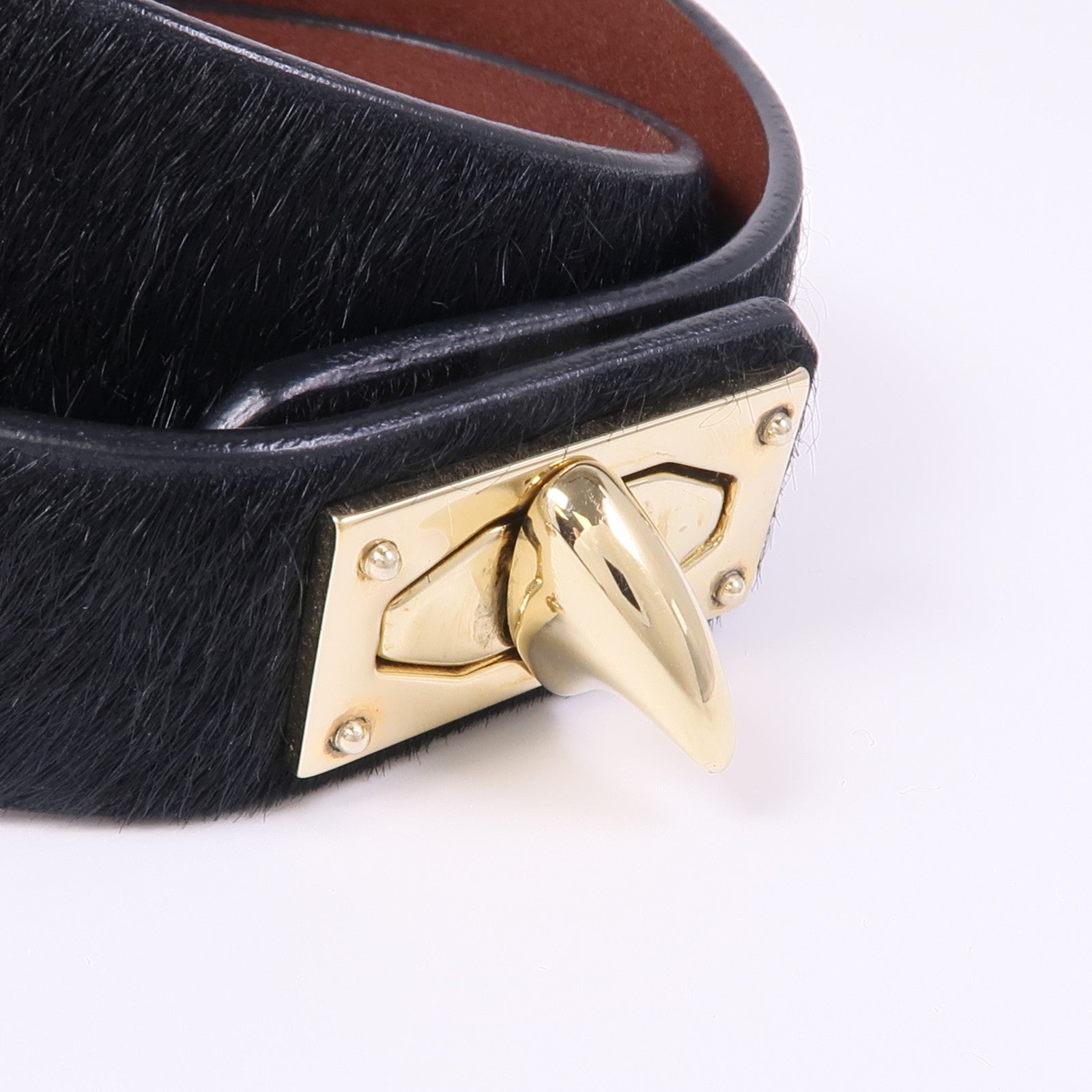 GIVENCHY 馬毛Bracelet金扣手帶