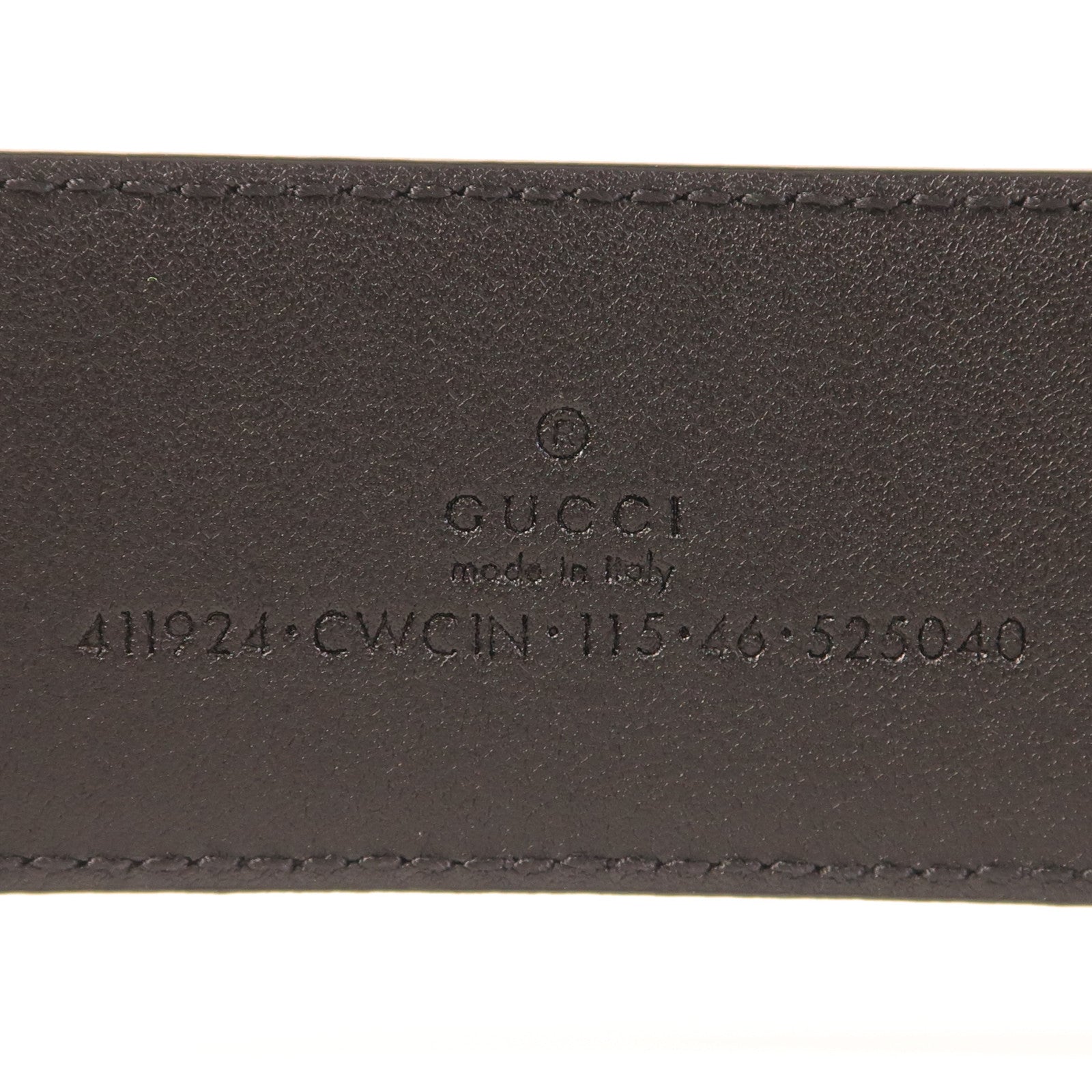GUCCI 牛皮皮革GG Belt銀扣皮帶