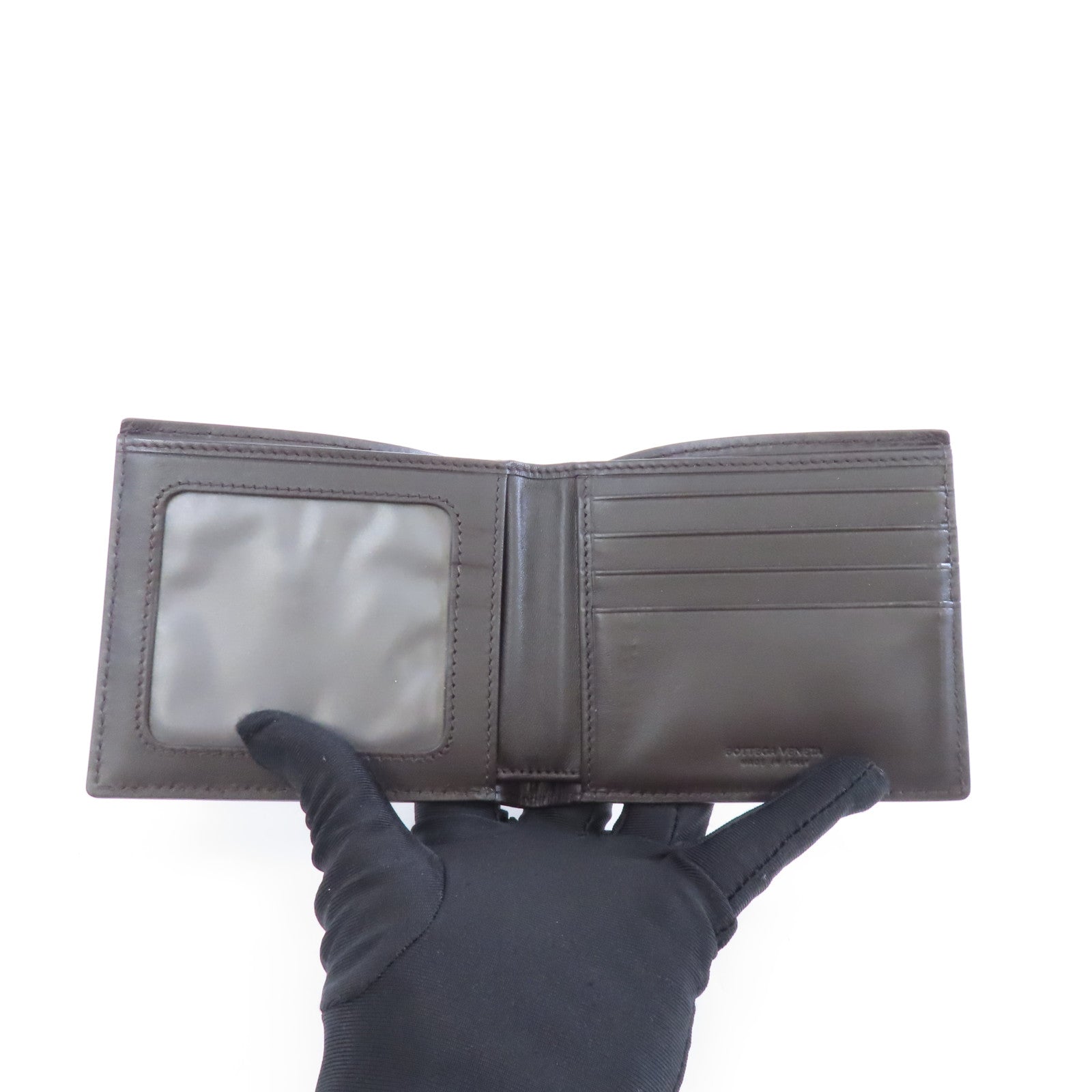BOTTEGA VENETA 織紋皮革Wallet錢包啡色