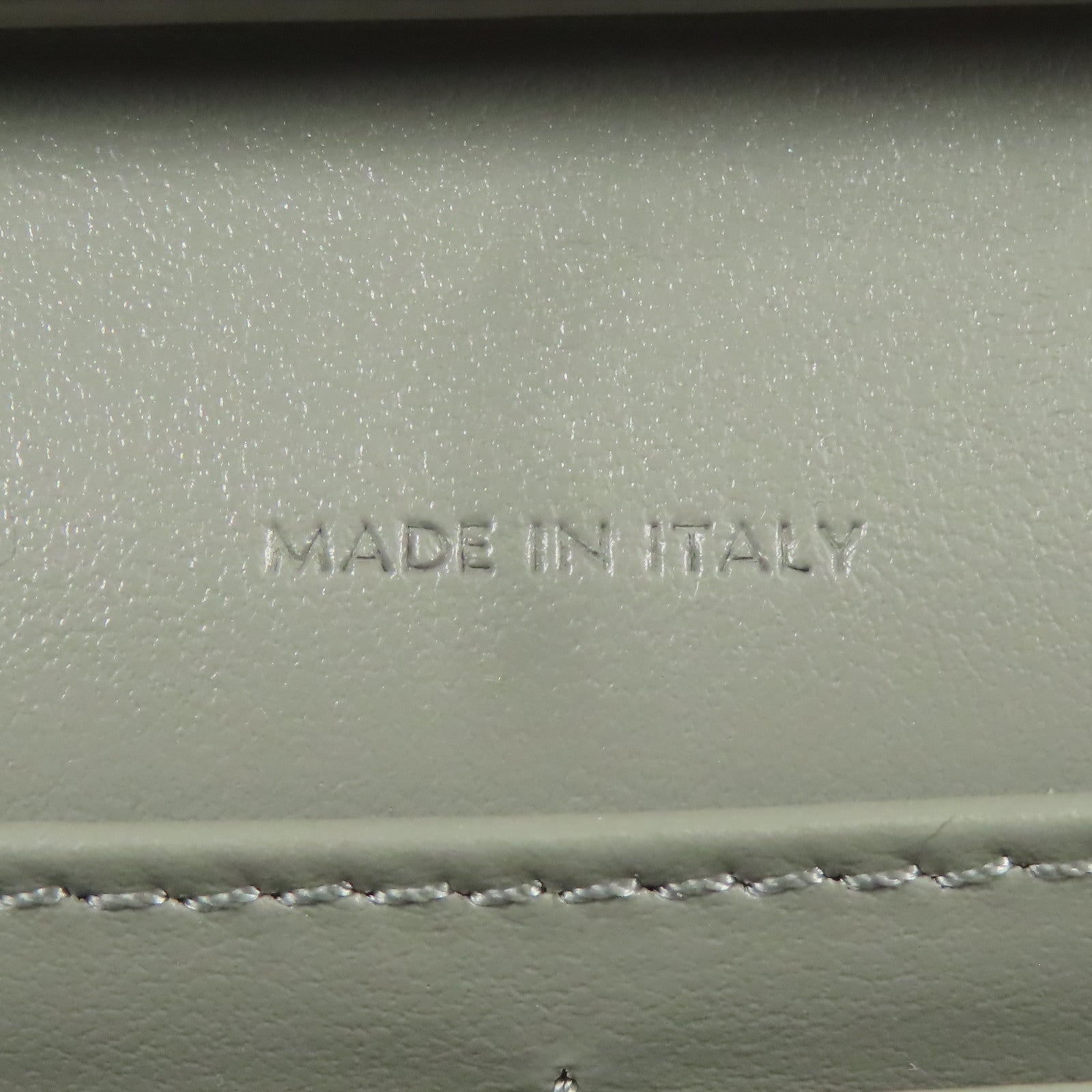 CELINE GHW WOC Margo Chain Shoulder Bag Calfskin Leather Gray