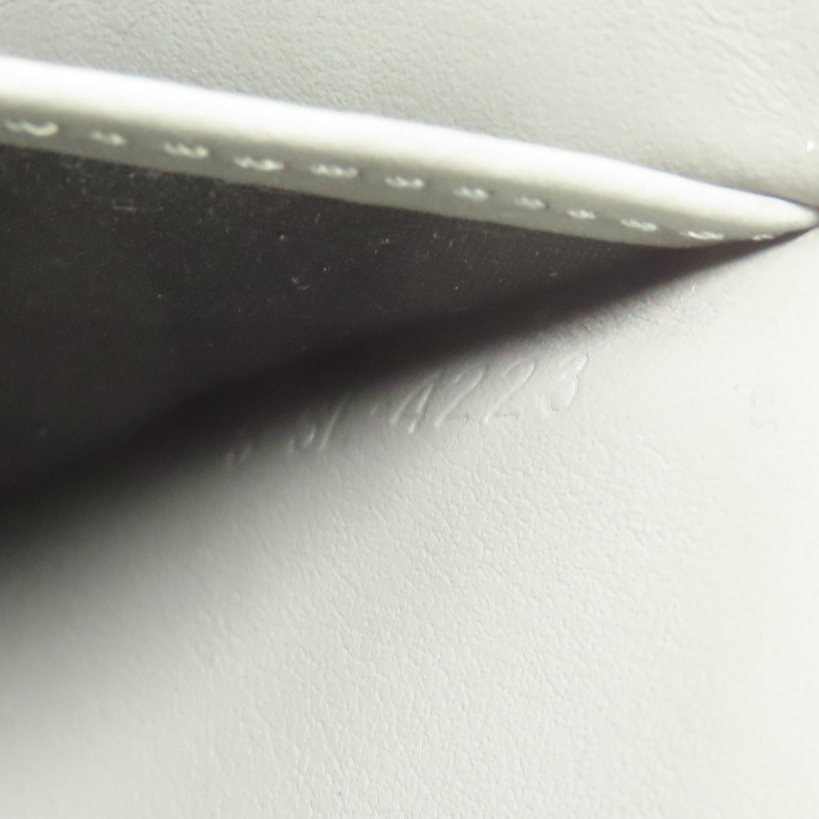 CELINE GHW WOC Margo Chain Shoulder Bag Calfskin Leather Gray