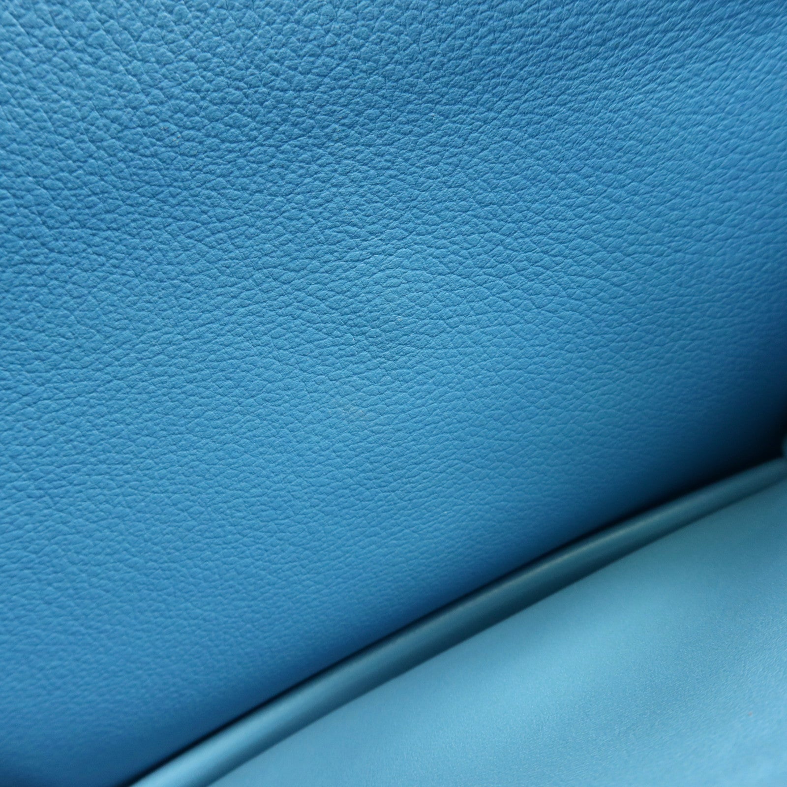 HERMES Evercolor皮革2002銀扣肩背袋Bleu Du Nord