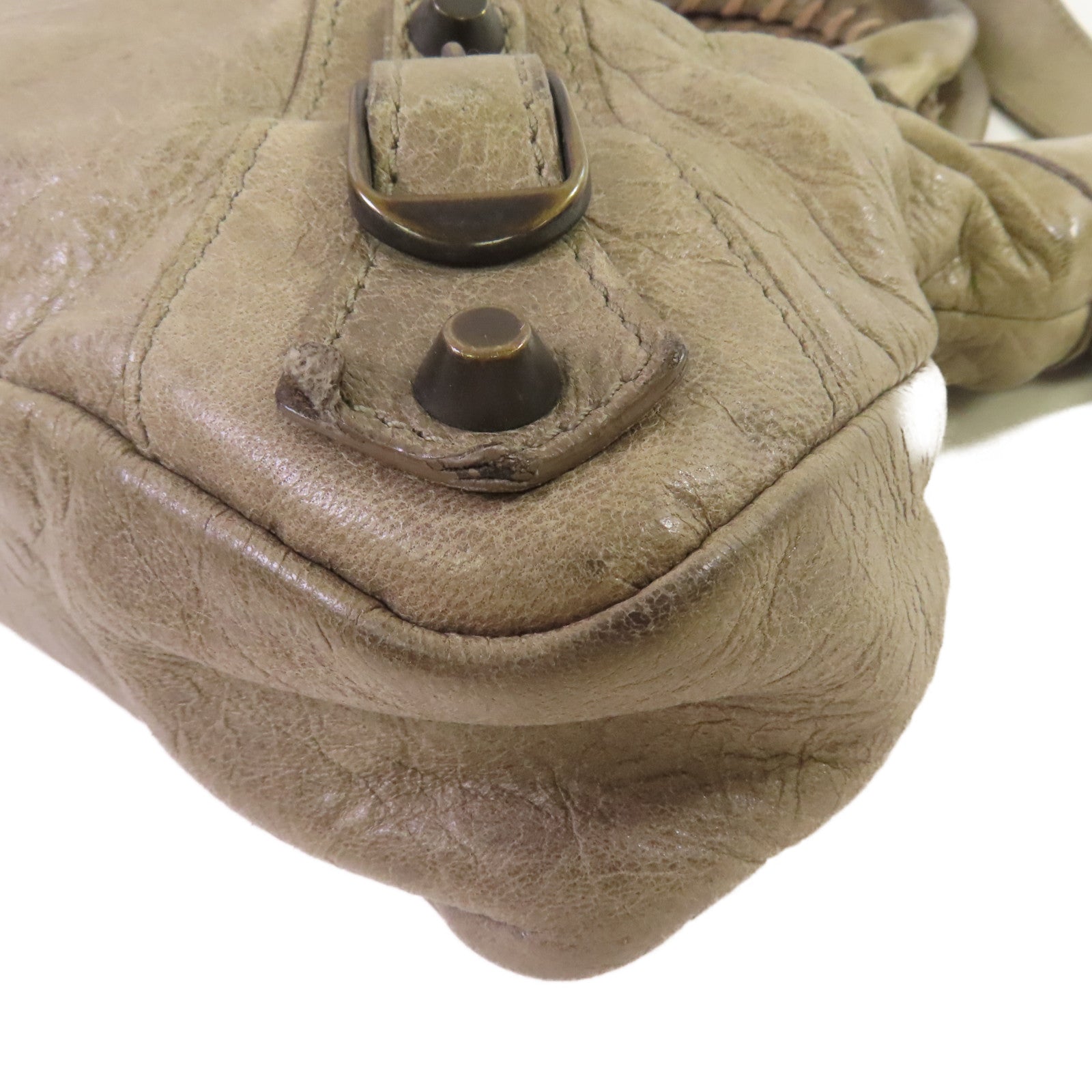 BALENCIAGA 牛皮皮革The First 2Way Shoulder Bag手挽肩背兩用袋灰色