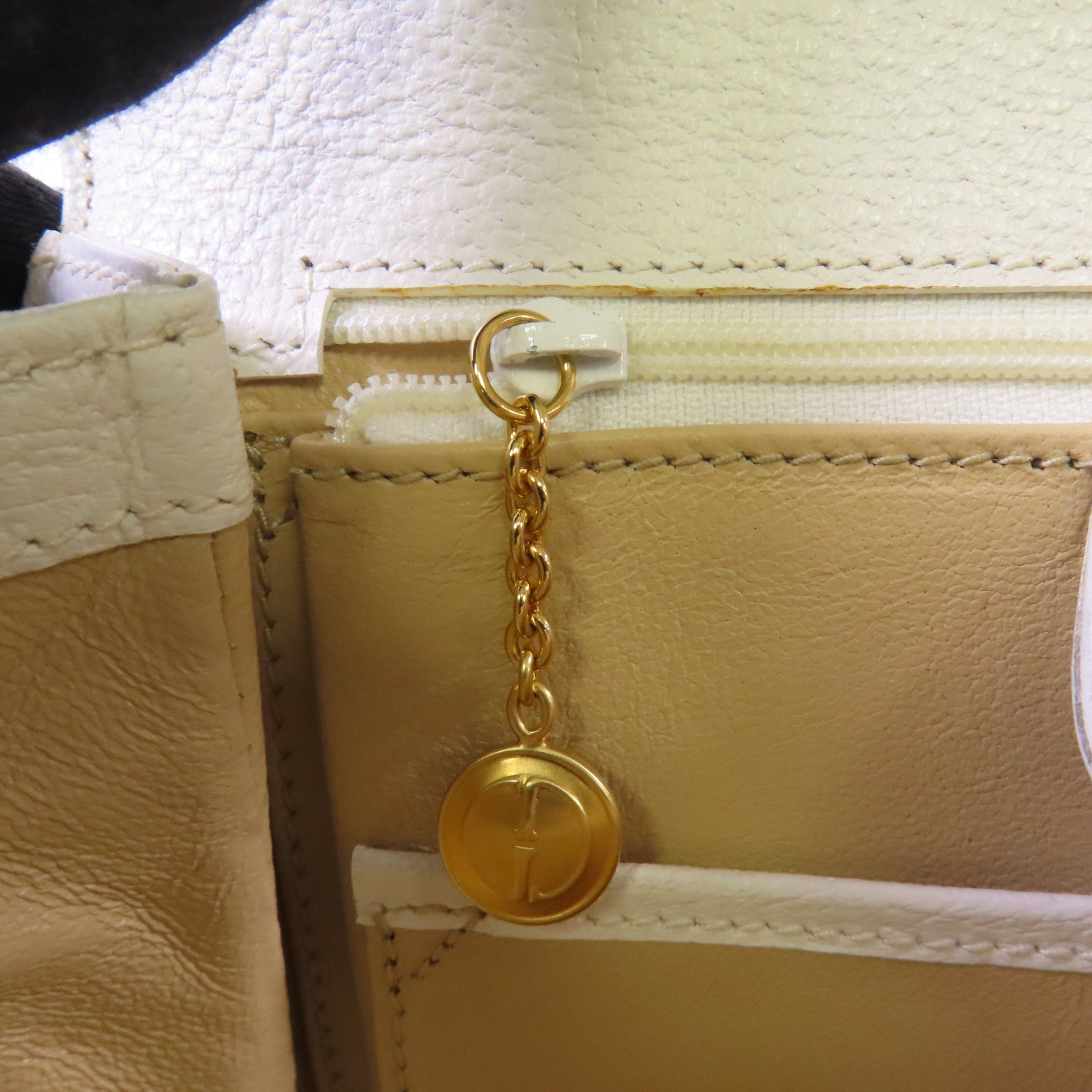 GUCCI 牛皮皮革Vintage Bamboo 2Way Shoulder Bag手挽肩背兩用袋白色
